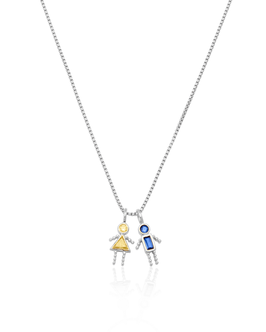 Mini Me Birthstone Necklace - 925 Sterling Silver Necklaces magal-dev 1 Small - 16"