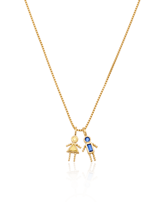 Mini Me Birthstone Necklace - 18K Gold Vermeil Necklaces magal-dev 1 Small - 16"