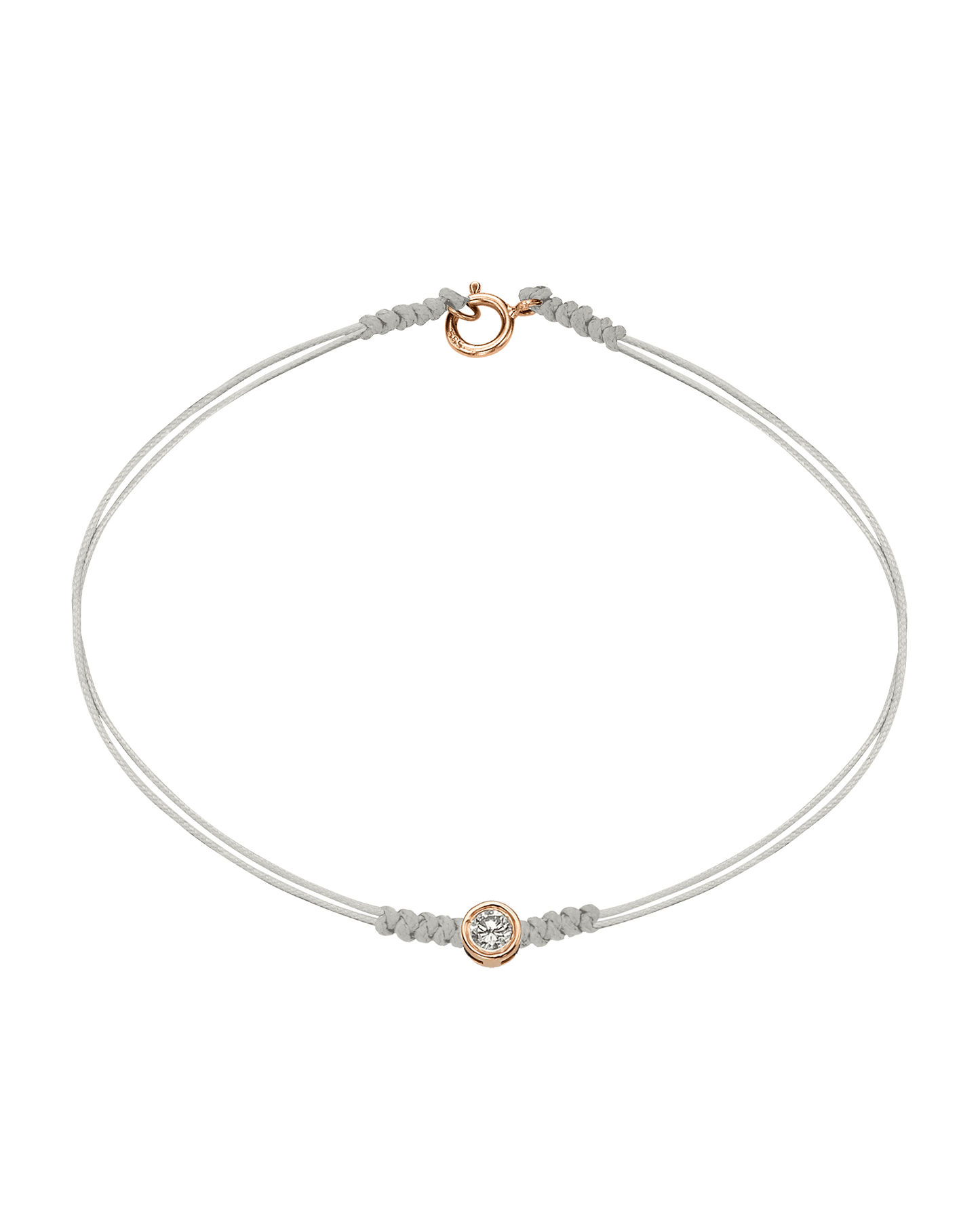 The Classic String of Love with clasp - 14K Rose Gold Bracelets 14K Solid Gold Pearl Large: 0.1ct Small - 6 Inches (15.5cm)