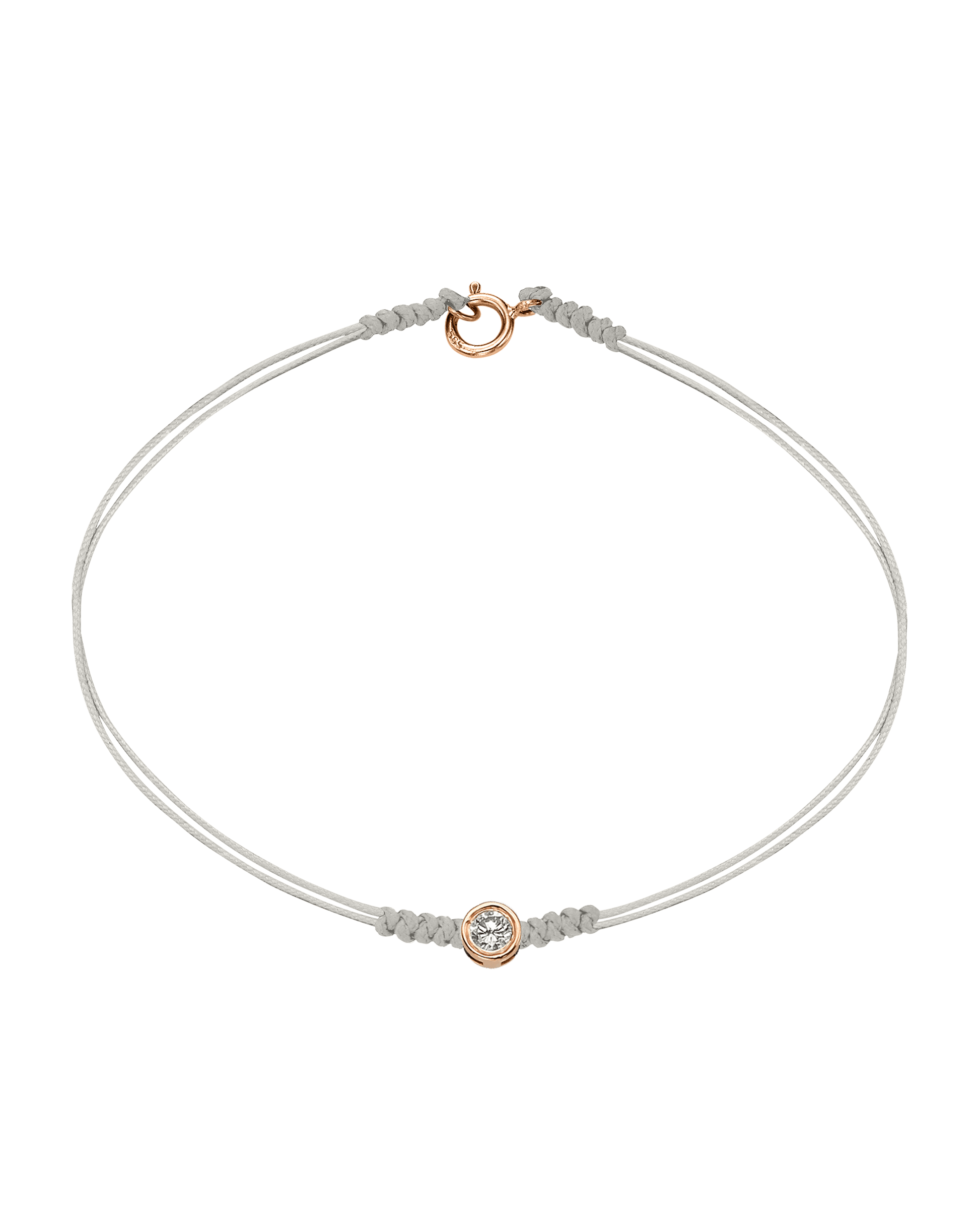 The Classic String of Love with clasp - 14K Rose Gold Bracelets 14K Solid Gold Pearl Large: 0.1ct Small - 6 Inches (15.5cm)