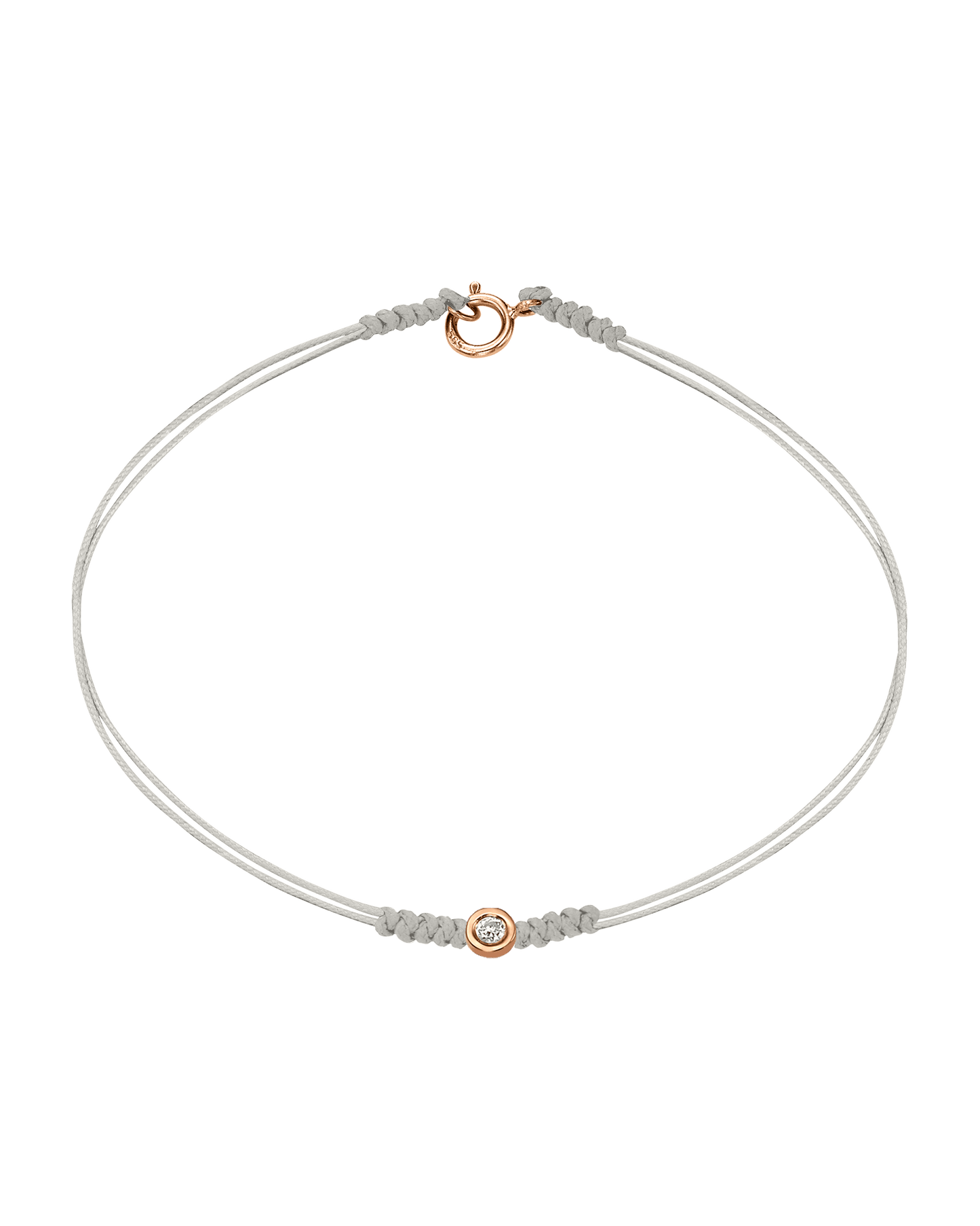 The Classic String of Love with clasp - 14K Rose Gold Bracelets 14K Solid Gold Pearl Small: 0.03ct Small - 6 Inches (15.5cm)