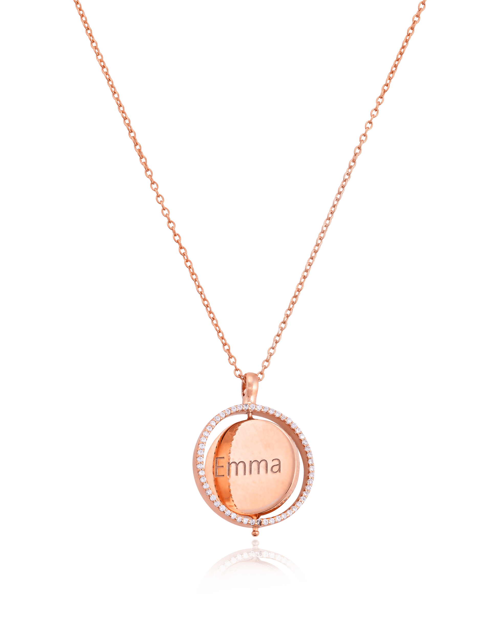 Saturn Ring Necklace - 18K Rose Vermeil Necklaces magal-dev
