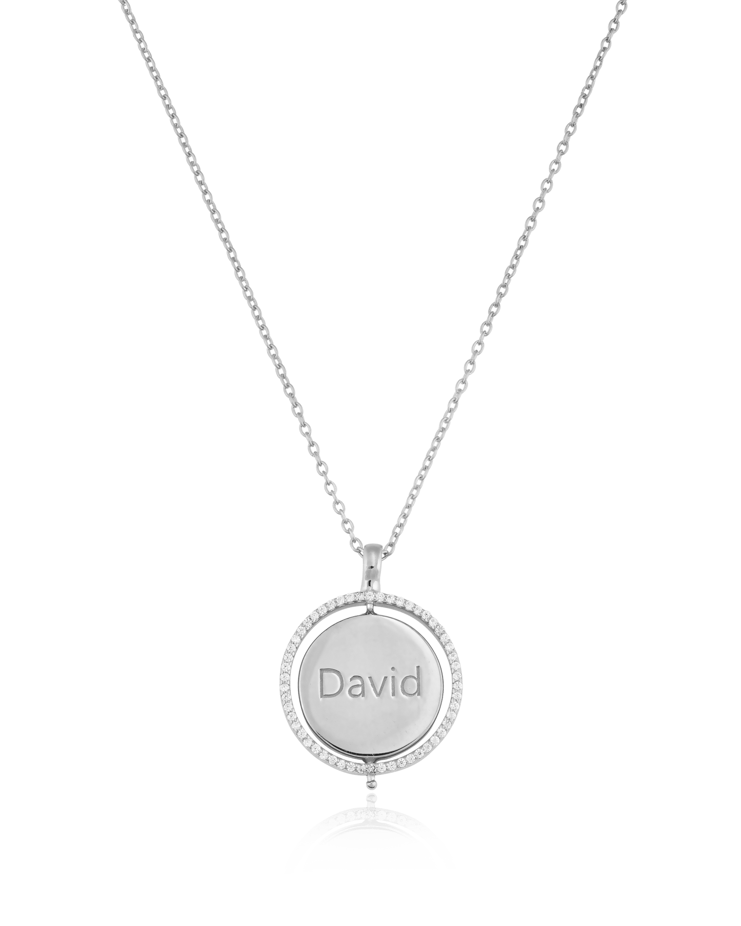 Saturn Ring Necklace - 925 Sterling Silver Necklaces magal-dev 16”+2” extender