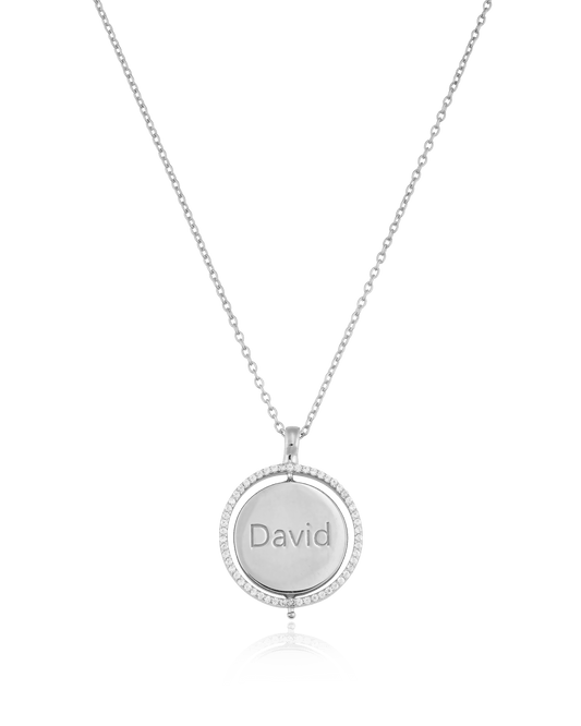 Saturn Ring Necklace - 925 Sterling Silver Necklaces magal-dev 16”+2” extender