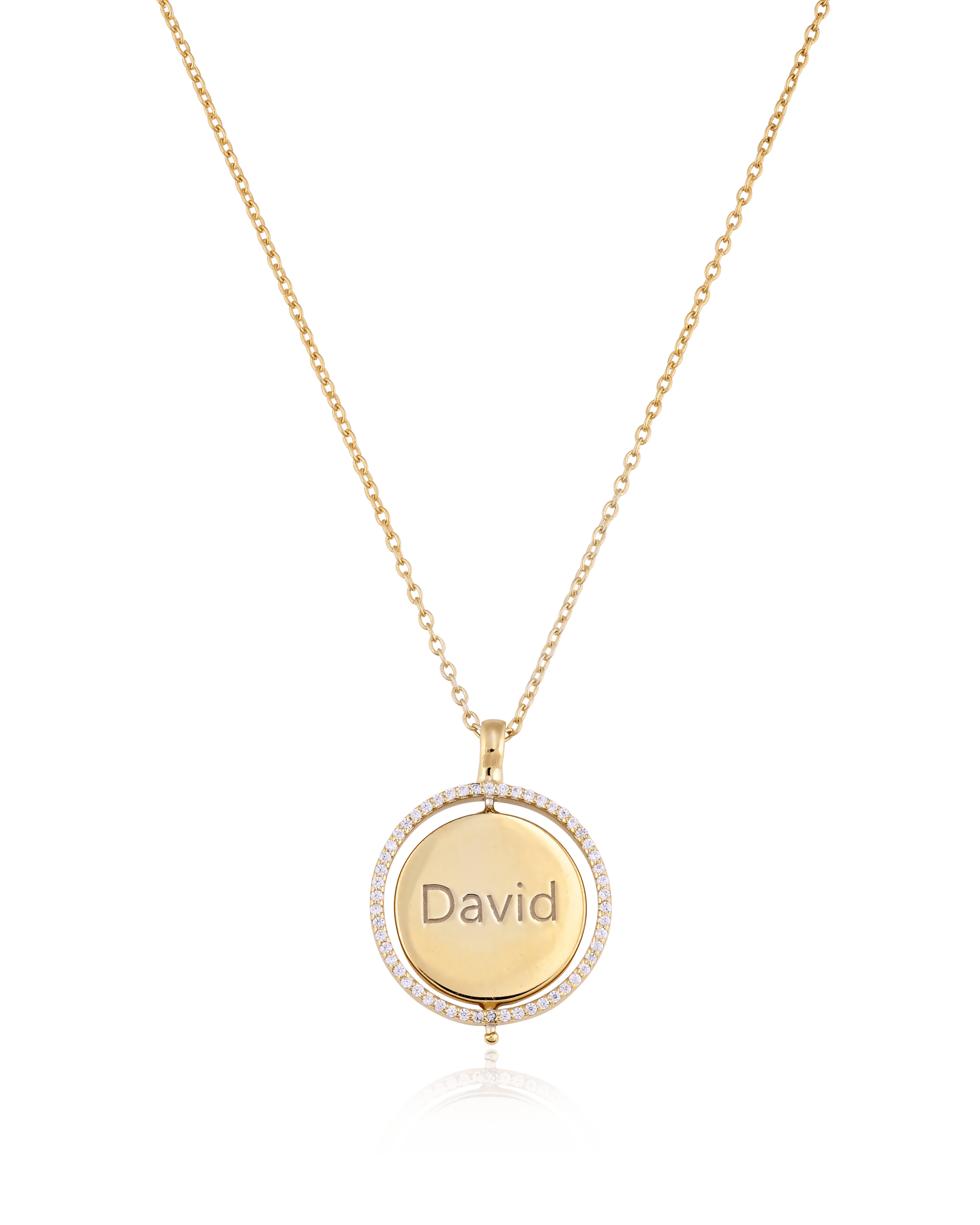 Saturn Ring Necklace - 18K Gold Vermeil Necklaces magal-dev 16”+2” extender