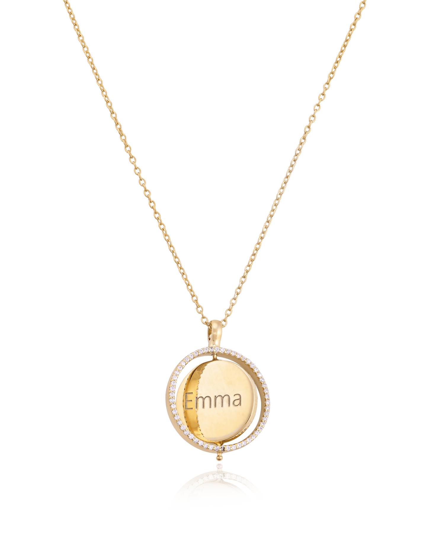 Saturn Ring Necklace - 18K Gold Vermeil Necklaces magal-dev