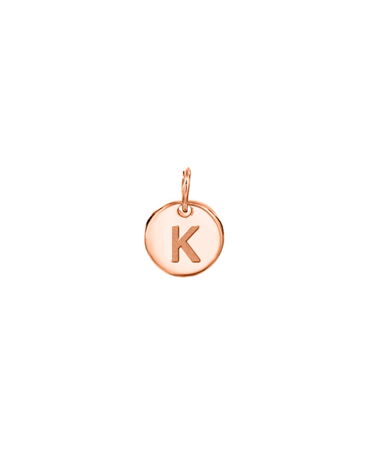 Tiny Initial Charm - 18K Rose Vermeil Charm magal-dev