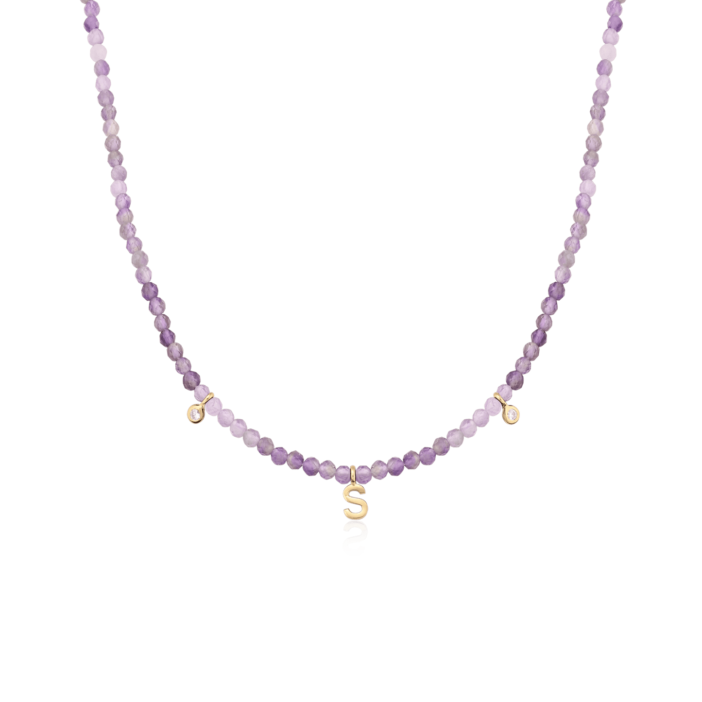 Alexis Necklace - 18K Gold Vermeil Necklaces Gold Vermeil Natural Purple Amethyst