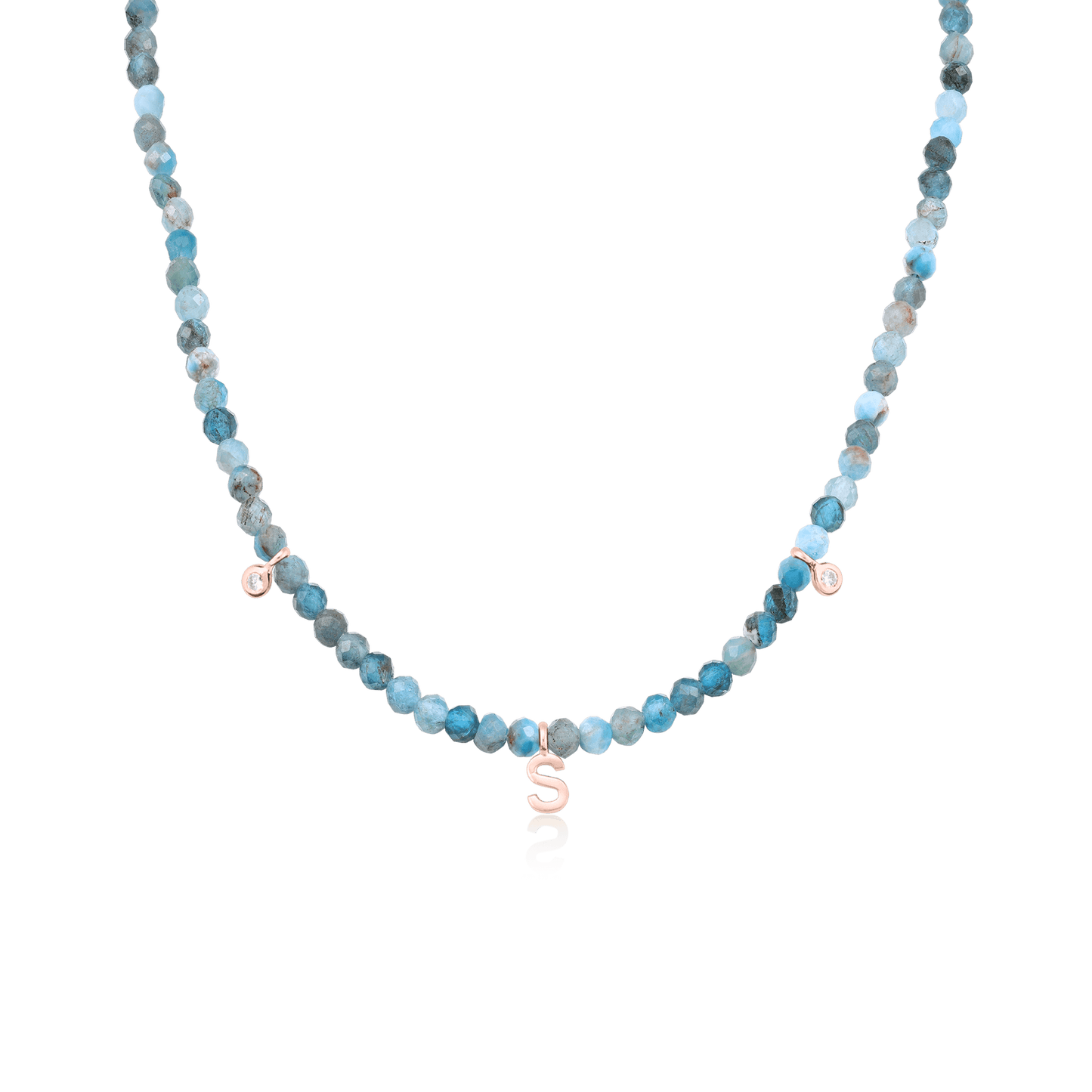 Alexis Necklace - 18K Rose Vermeil Necklaces Gold Vermeil Natural Turquoise