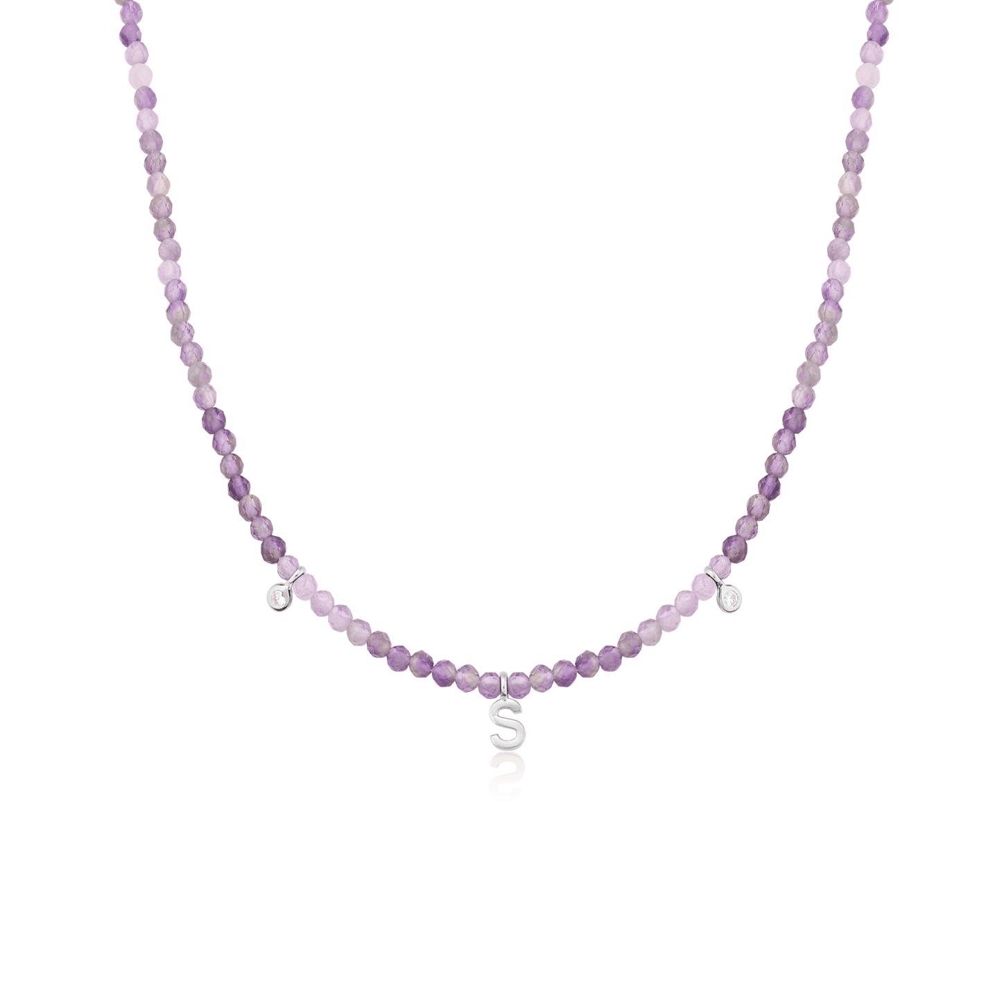 Alexis Necklace - 925 Sterling Silver Necklaces 925 Silver Natural Purple Amethyst