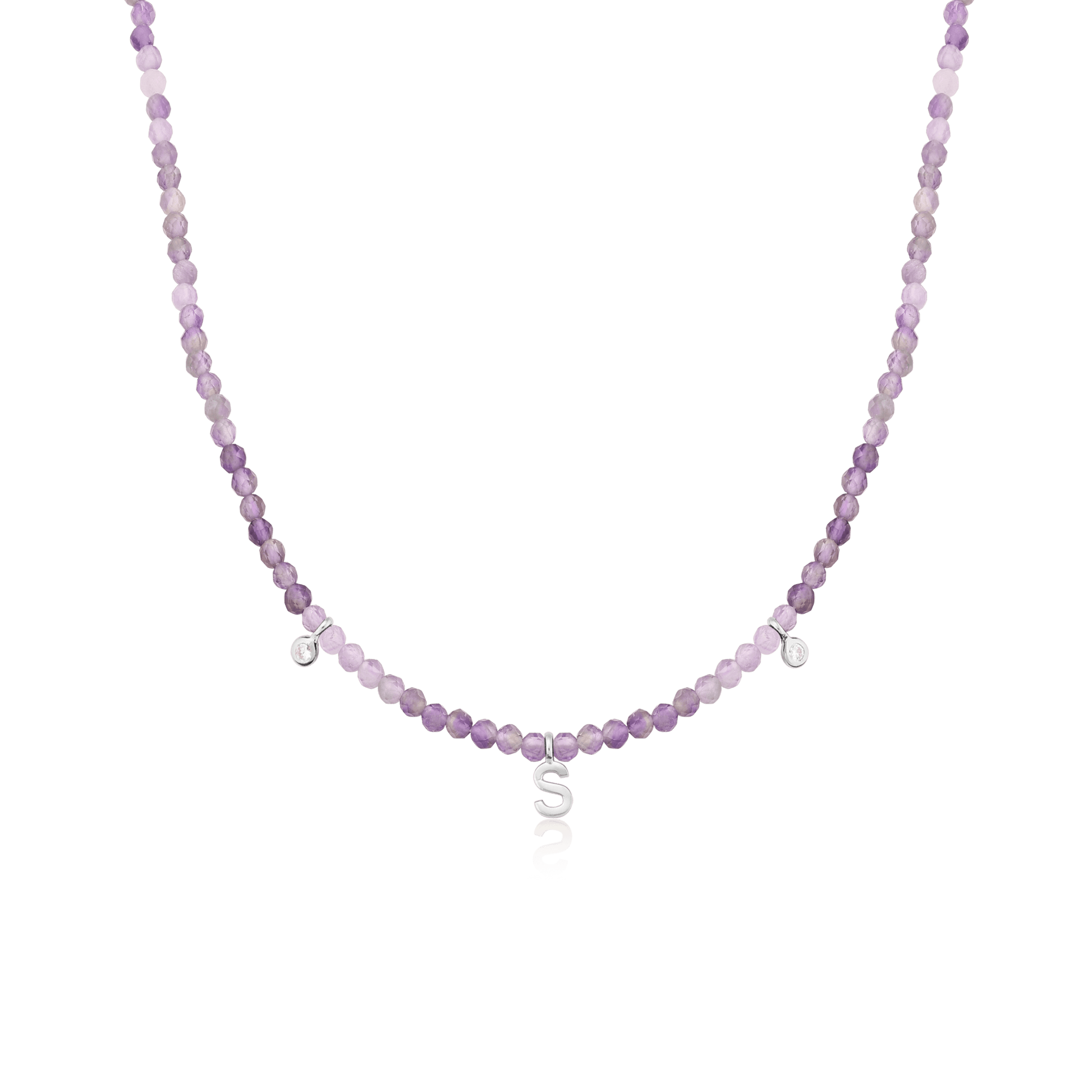 Alexis Necklace - 925 Sterling Silver Necklaces 925 Silver Natural Purple Amethyst