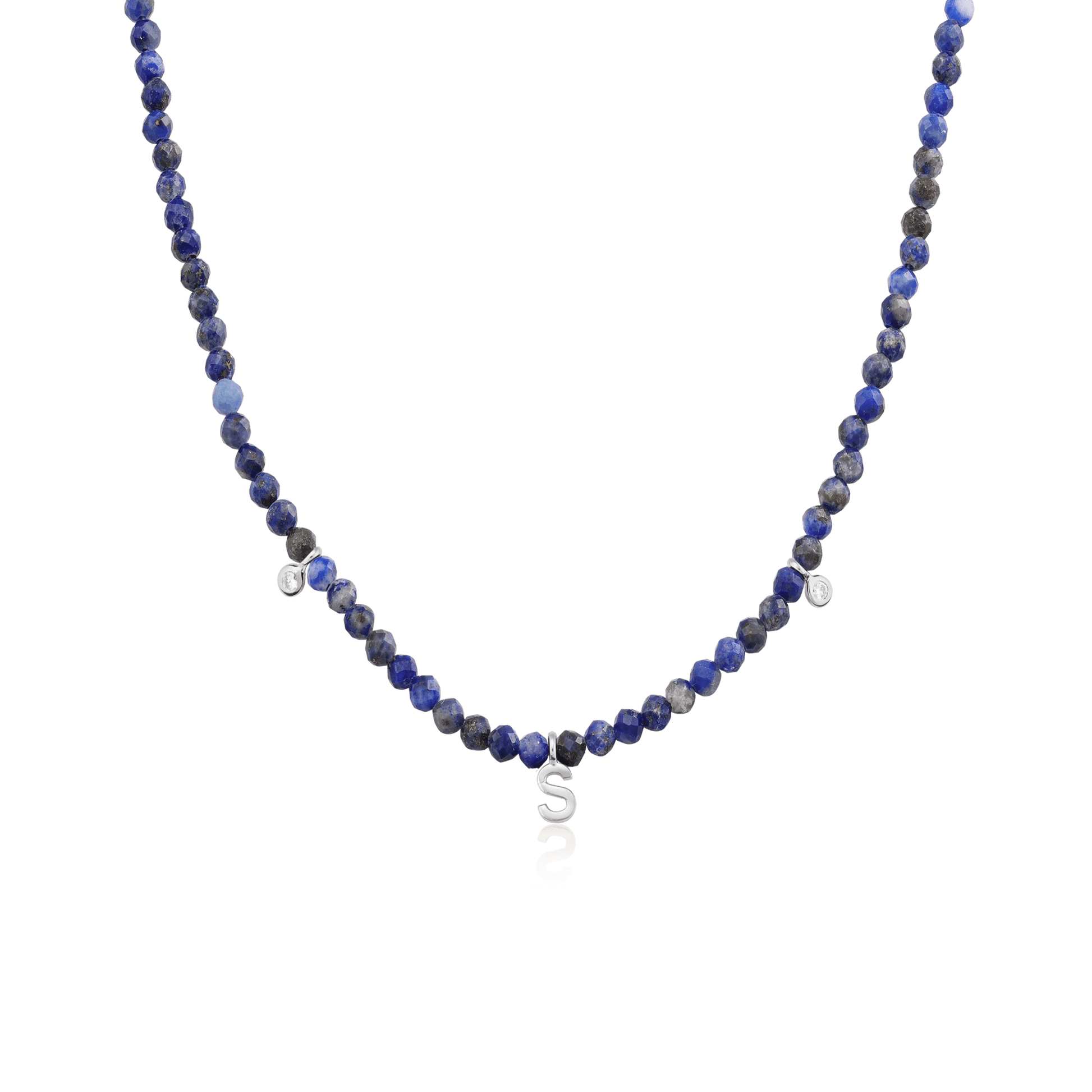 Alexis Necklace - 925 Sterling Silver Necklaces 925 Silver Natural Blue Lapis