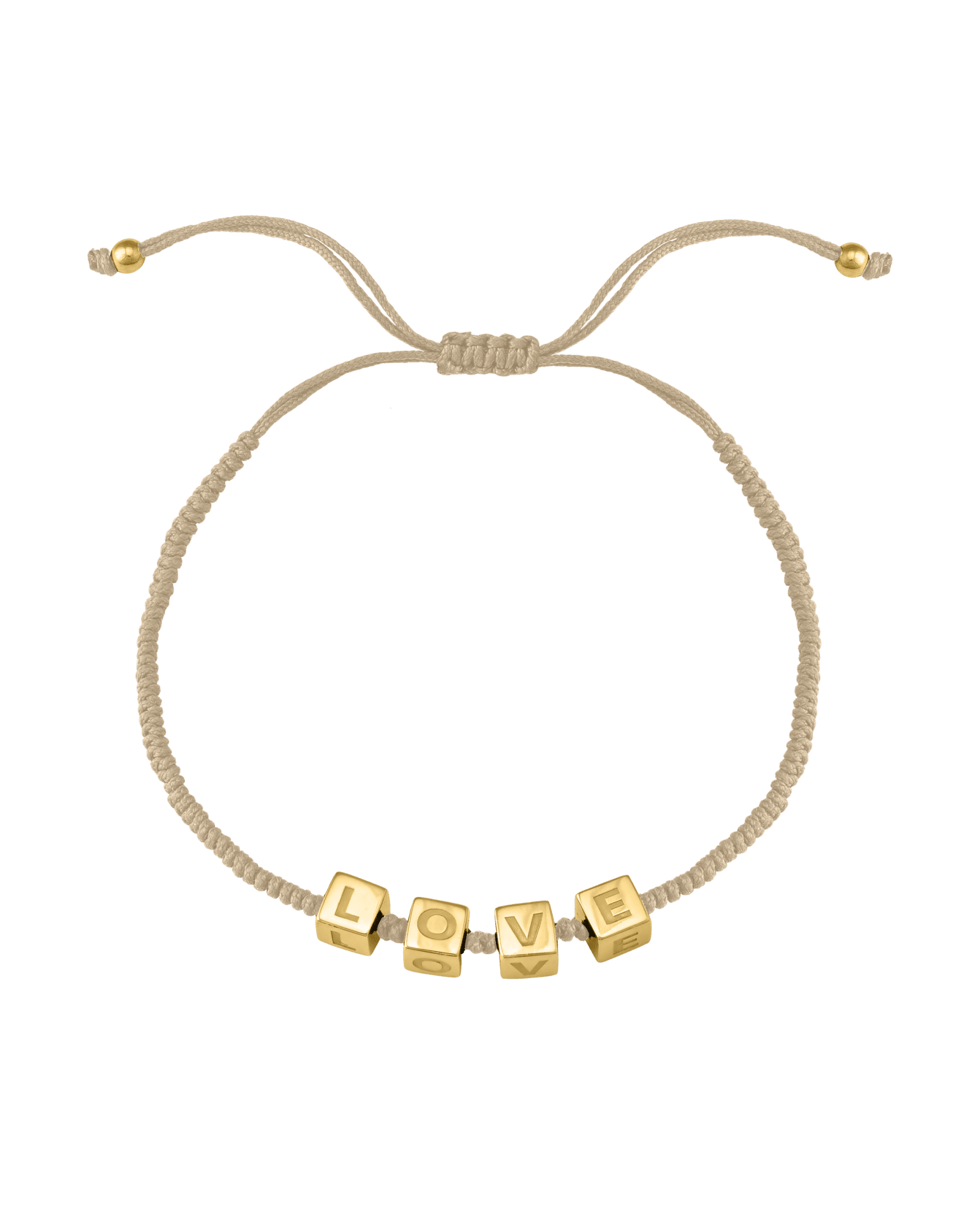Alpha Block Bracelet - 18K Gold Vermeil Bracelets magal-dev Beige 1