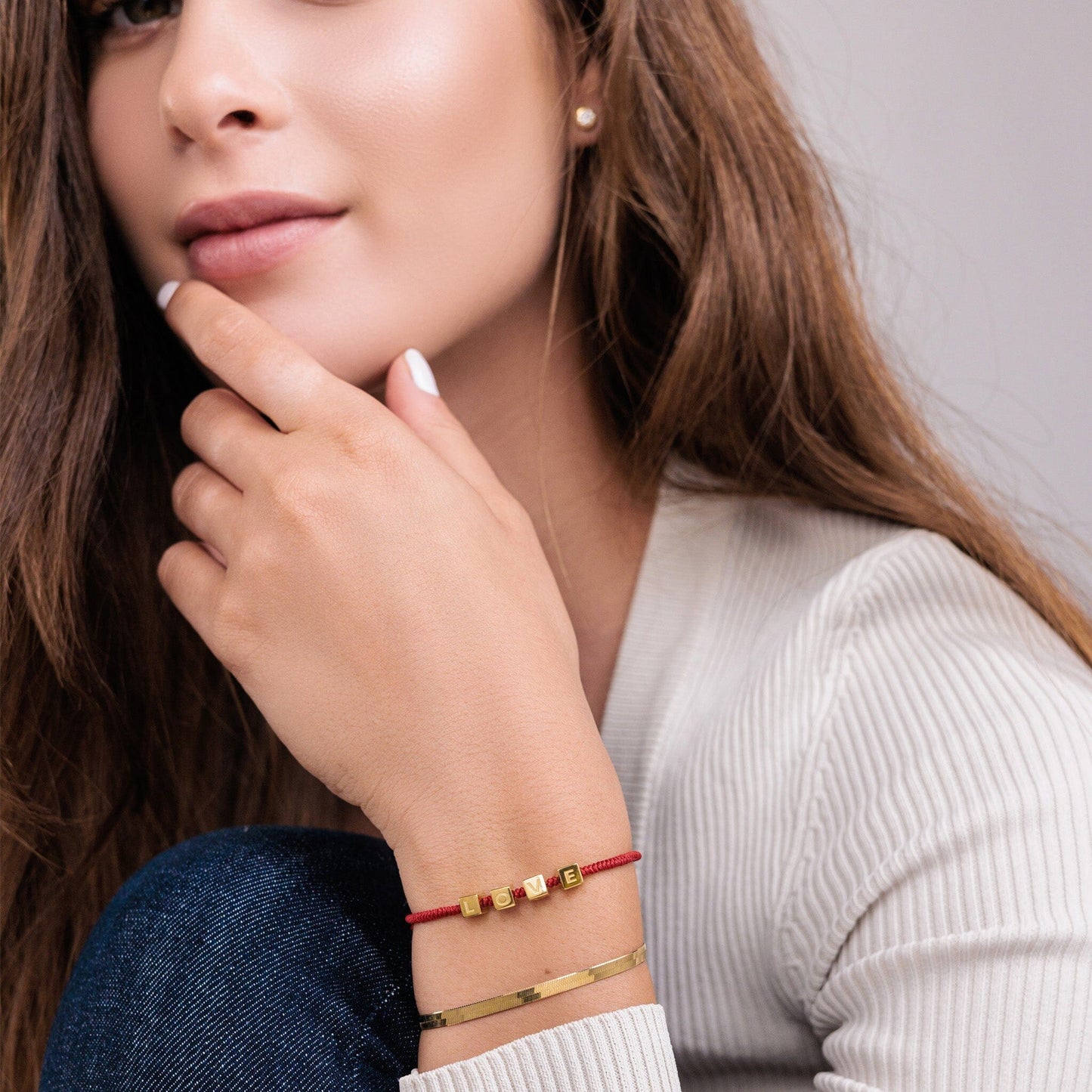 Alpha Block Bracelet - 18K Gold Vermeil Bracelets magal-dev