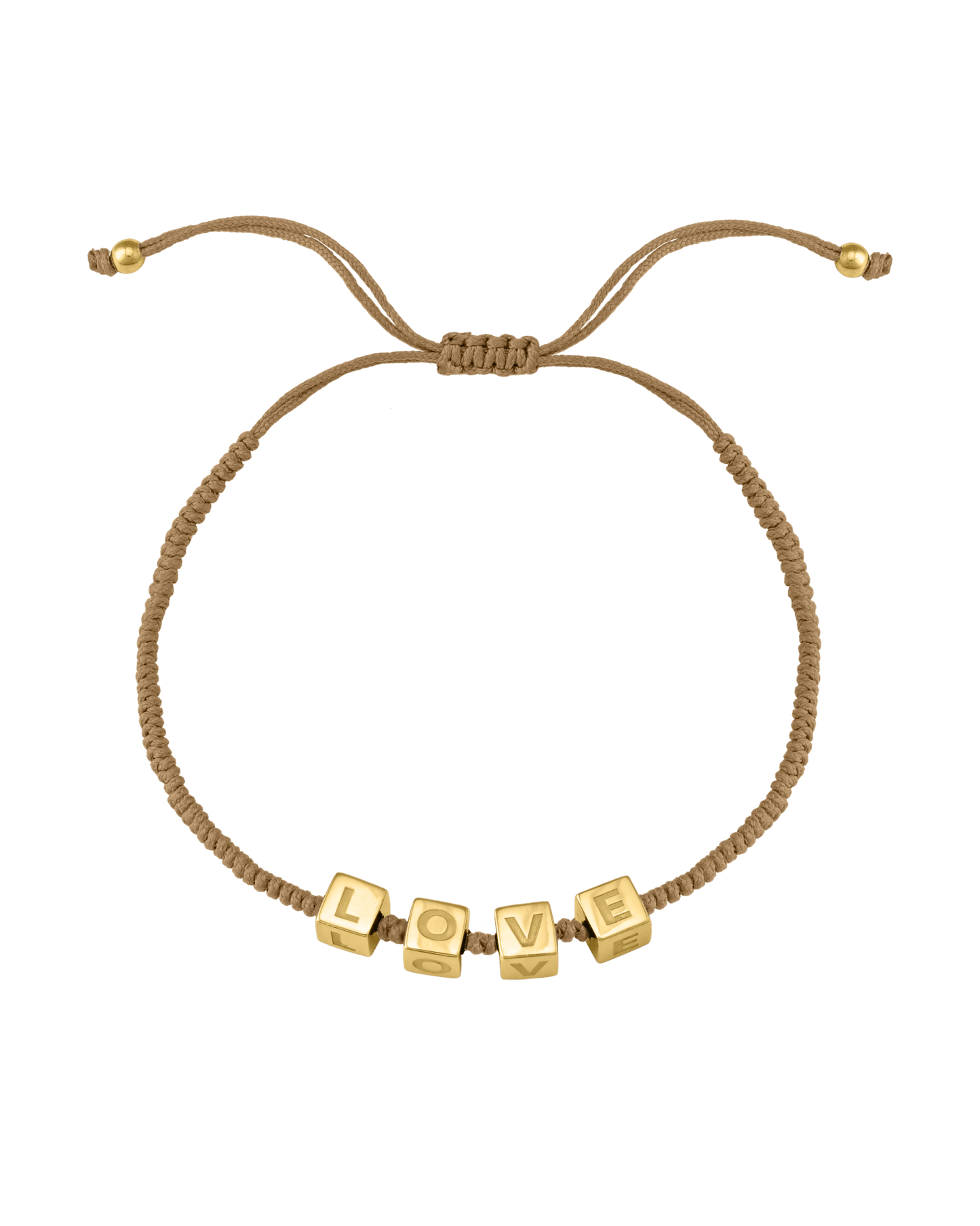 Alpha Block Bracelet - 18K Gold Vermeil Bracelets magal-dev Camel 1