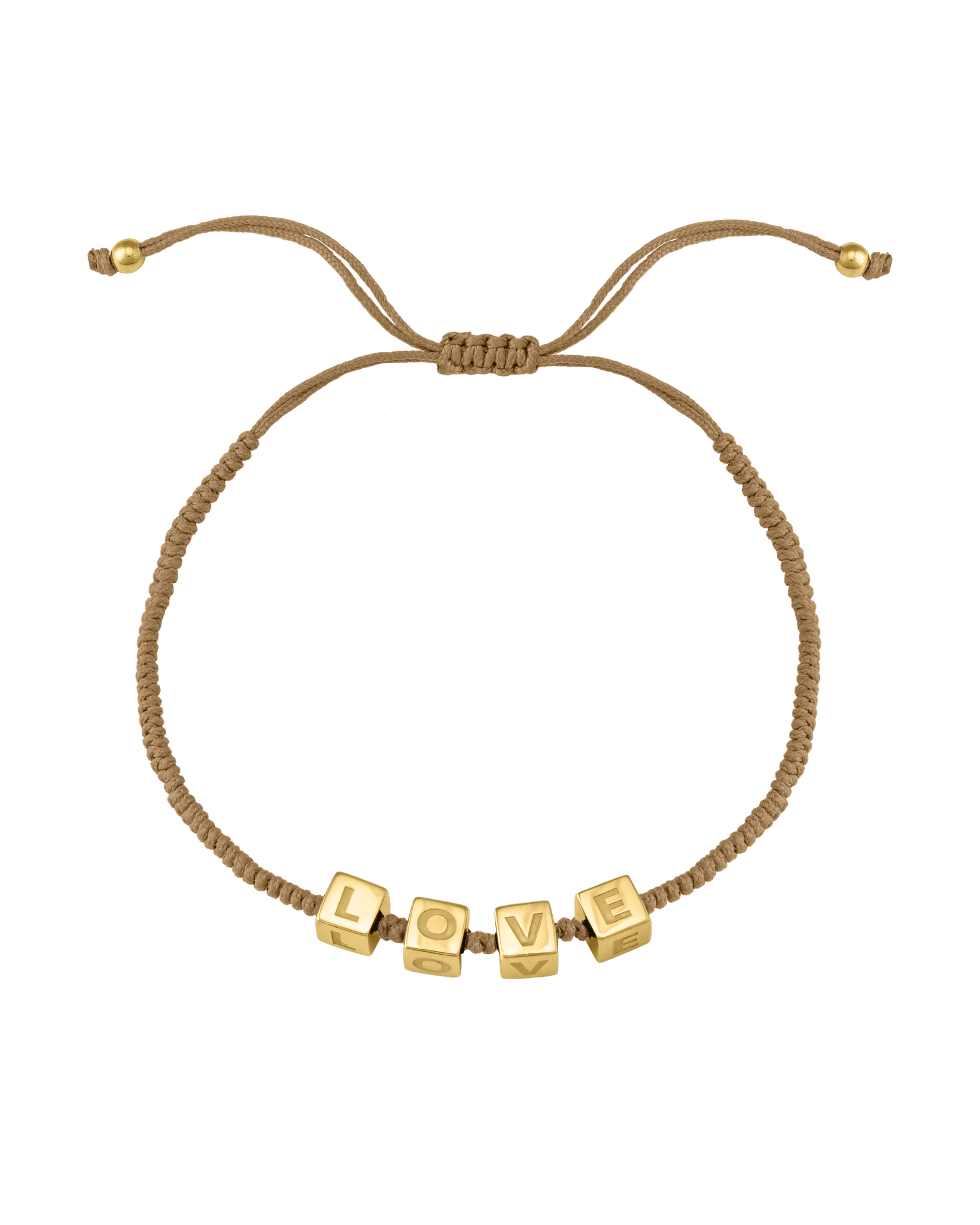 Alpha Block Bracelet - 18K Gold Vermeil Bracelets magal-dev Camel 1