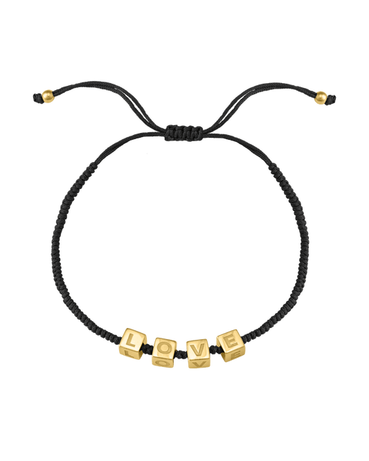 Alpha Block Bracelet - 18K Gold Vermeil Bracelets magal-dev Black 1