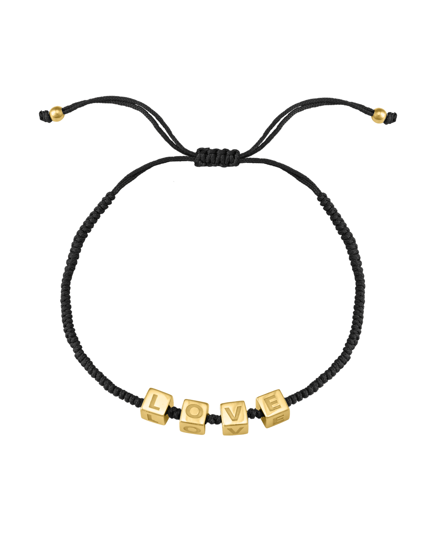 Alpha Block Bracelet - 18K Gold Vermeil Bracelets magal-dev Black 1