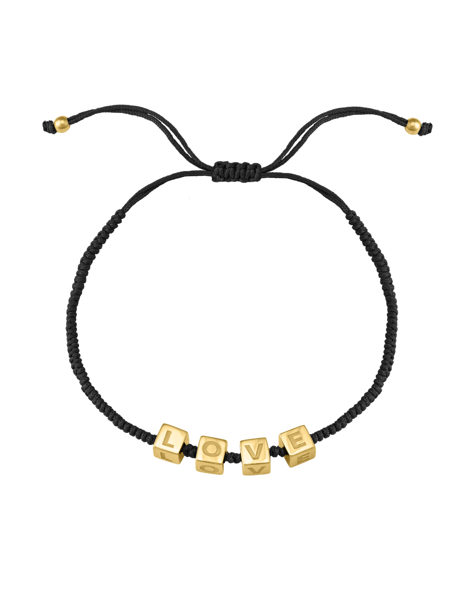 Alpha Block Bracelet - 18K Gold Vermeil Bracelets magal-dev Black 1