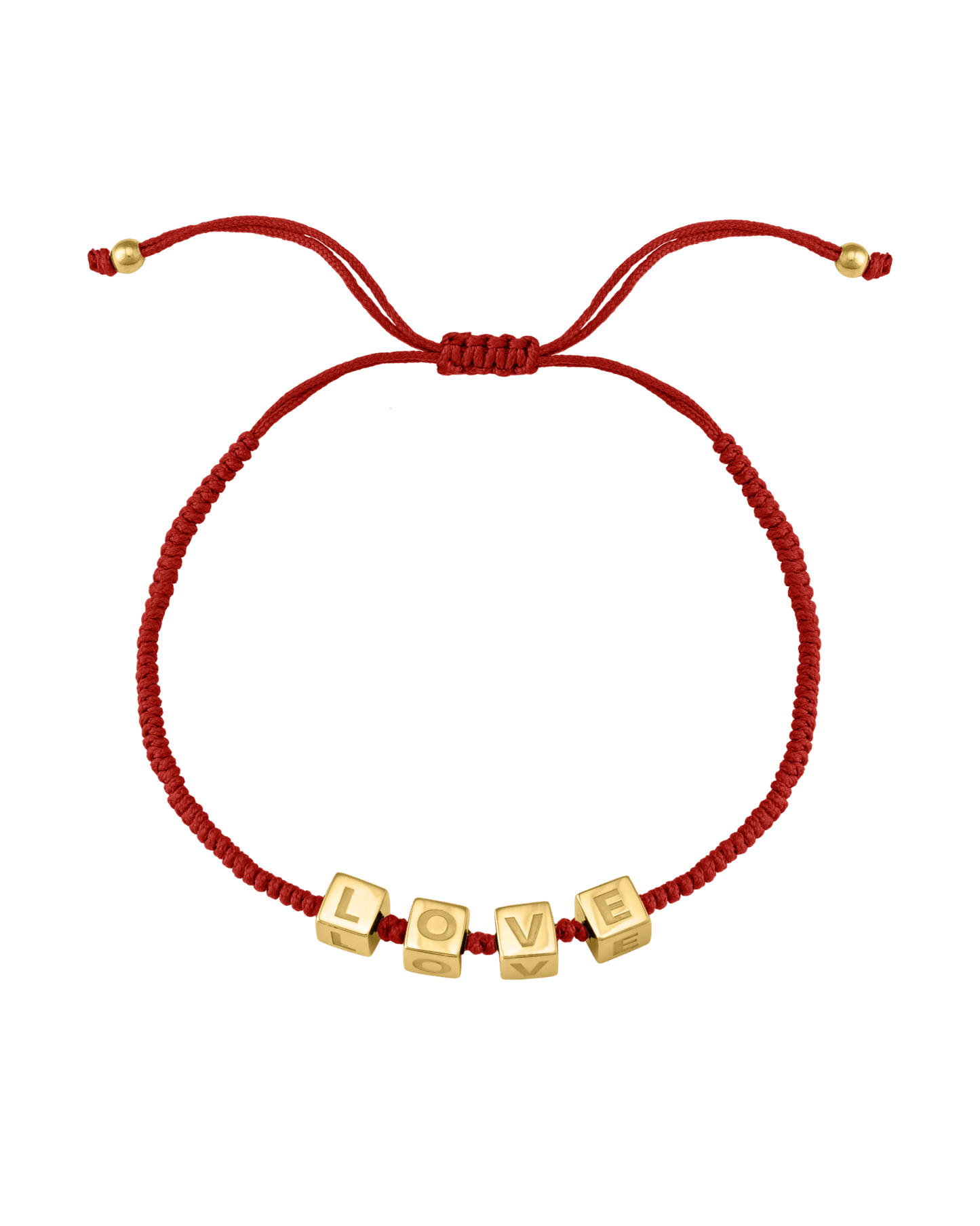 Alpha Block Bracelet - 18K Gold Vermeil Bracelets magal-dev Red 1