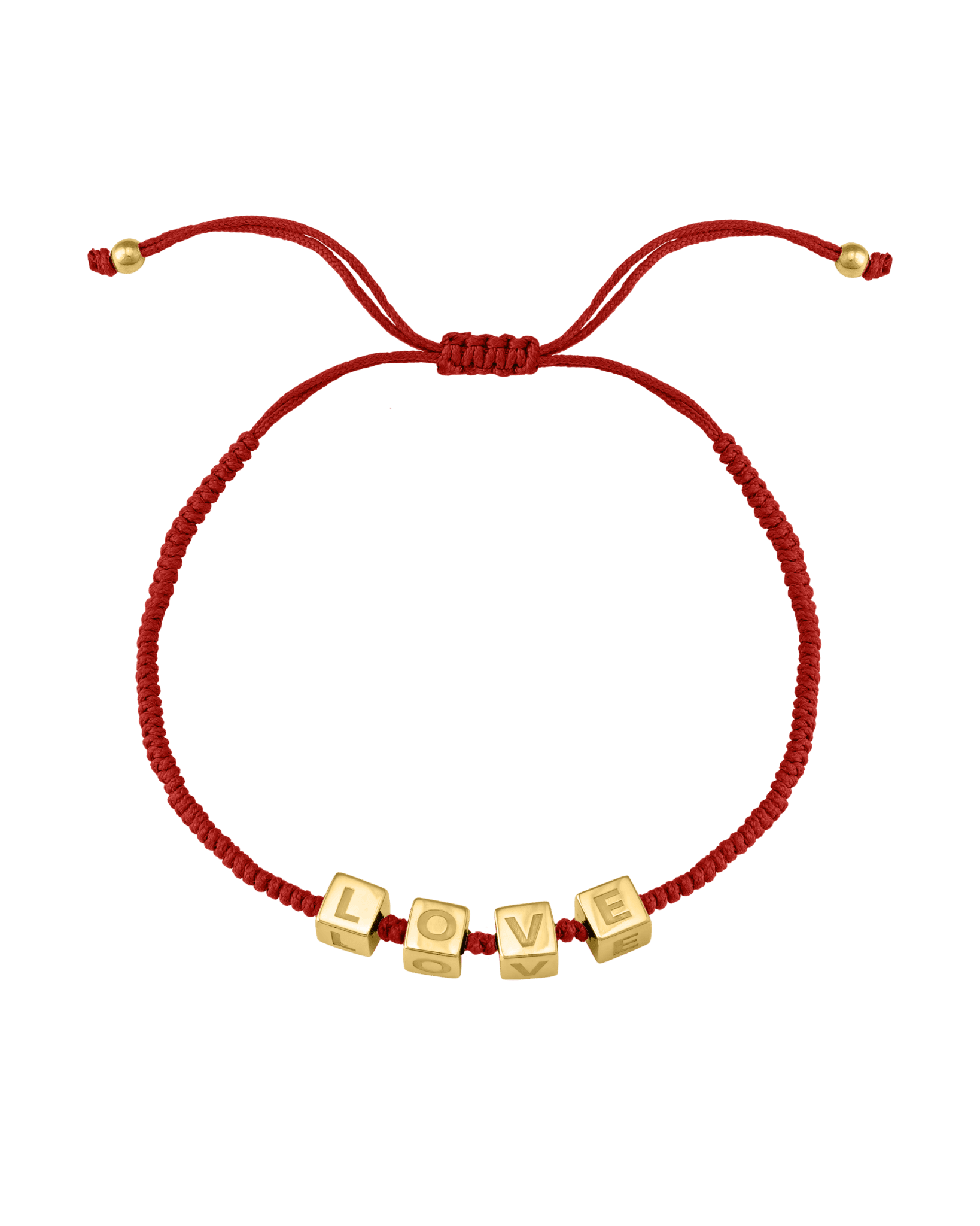 Alpha Block Bracelet - 18K Gold Vermeil Bracelets magal-dev Red 1