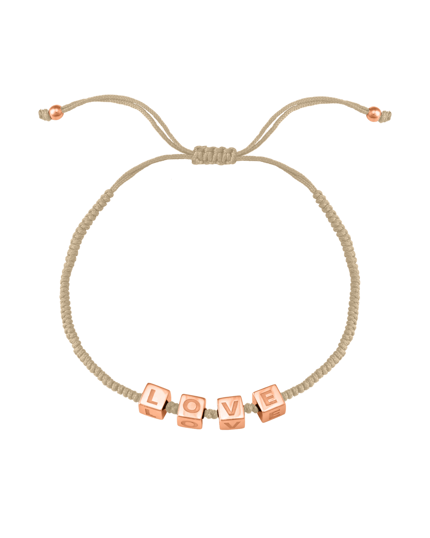 Alpha Block Bracelet - 18K Rose Vermeil Bracelets magal-dev Beige 1