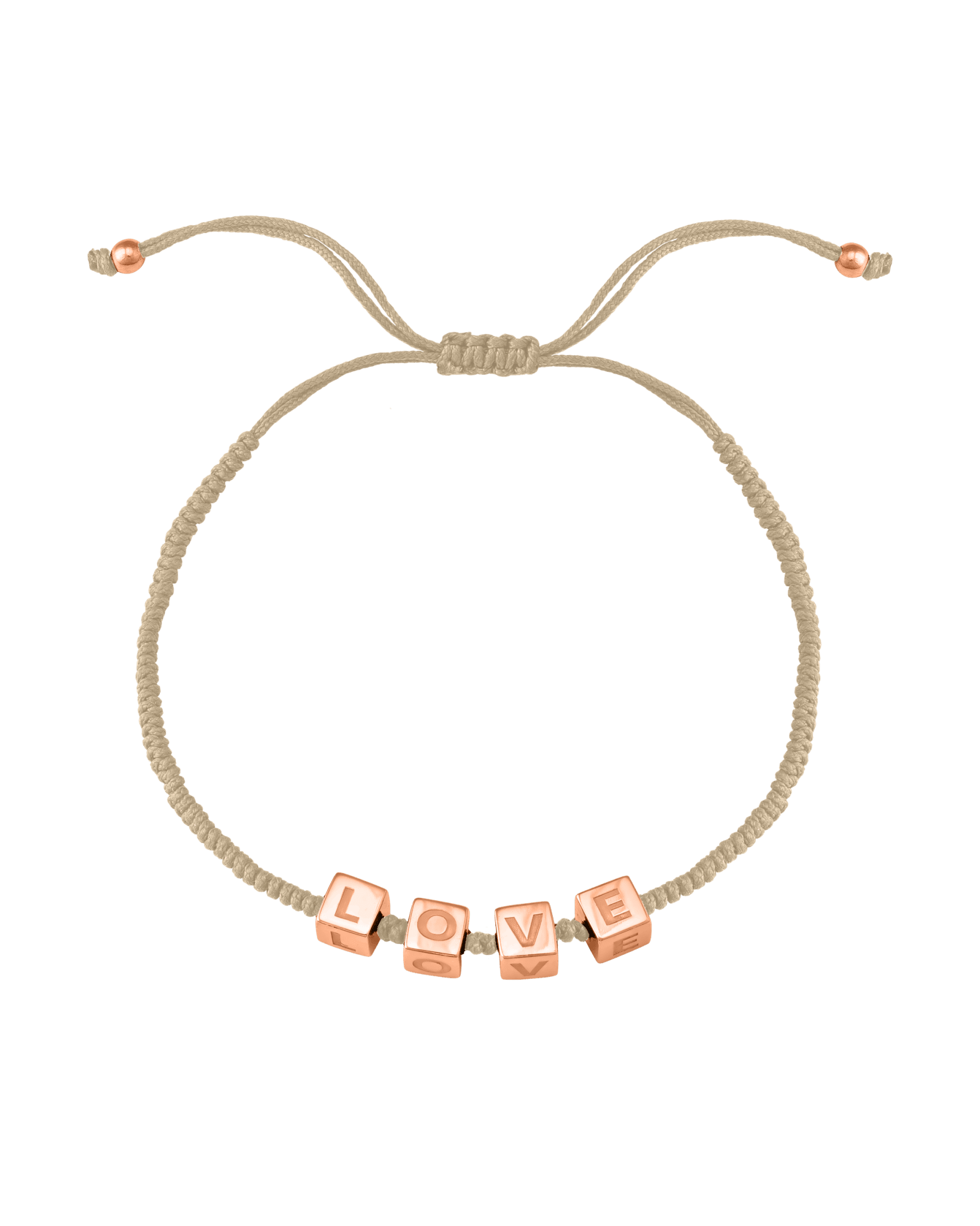 Alpha Block Bracelet - 18K Rose Vermeil Bracelets magal-dev Beige 1