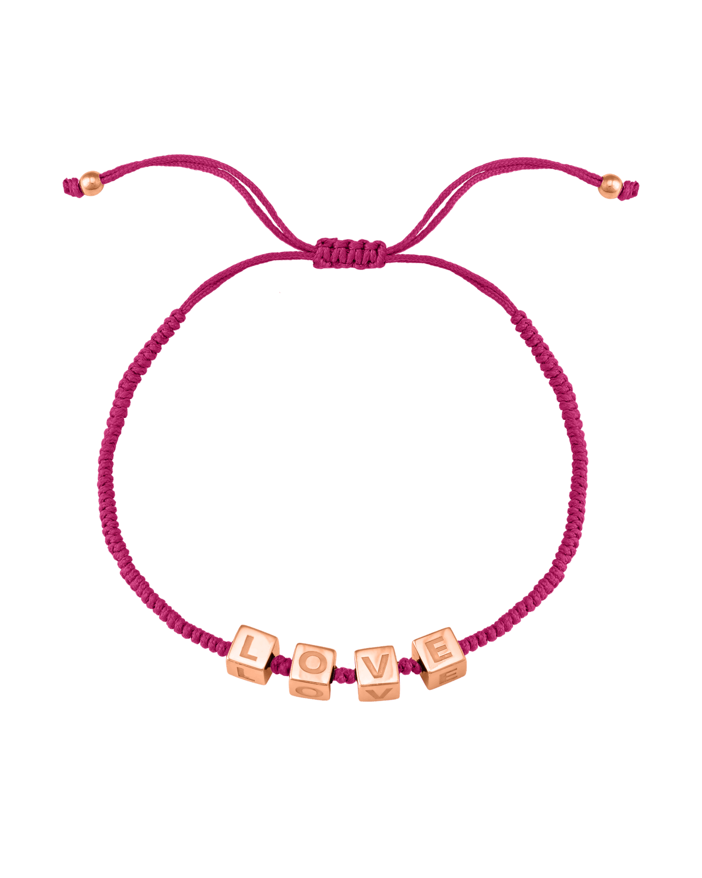 Alpha Block Bracelet - 18K Rose Vermeil Bracelets magal-dev Flamingo 1