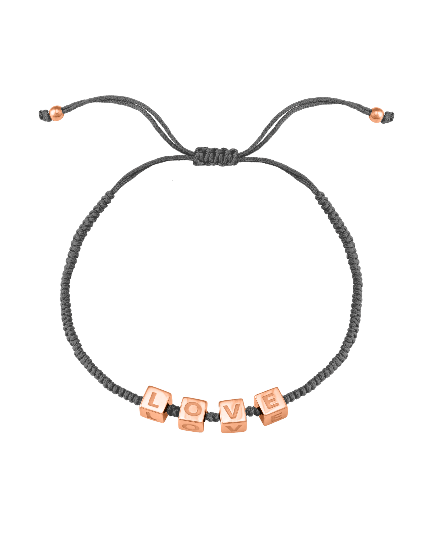 Alpha Block Bracelet - 18K Rose Vermeil Bracelets magal-dev Grey 1
