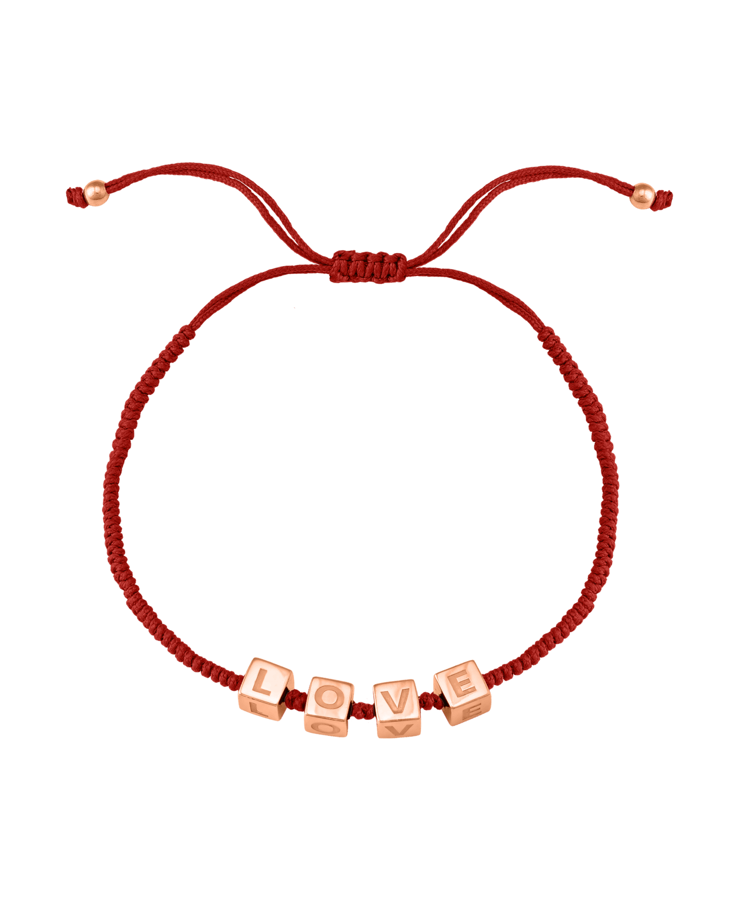 Alpha Block Bracelet - 18K Rose Vermeil Bracelets magal-dev Red 1
