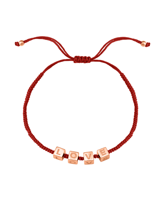 Alpha Block Bracelet - 18K Rose Vermeil Bracelets magal-dev Red 1