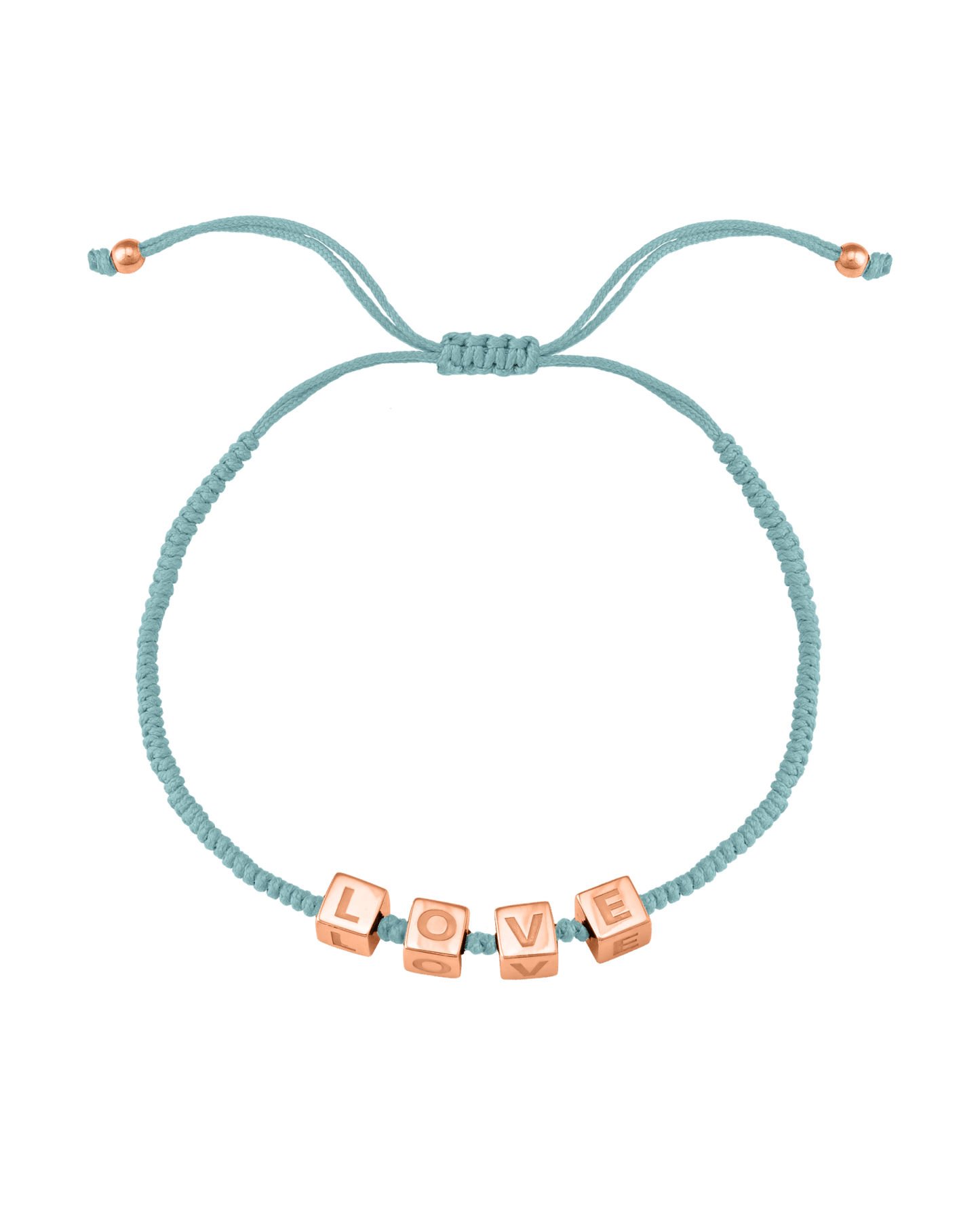 Alpha Block Bracelet - 18K Rose Vermeil Bracelets magal-dev Turquoise 1
