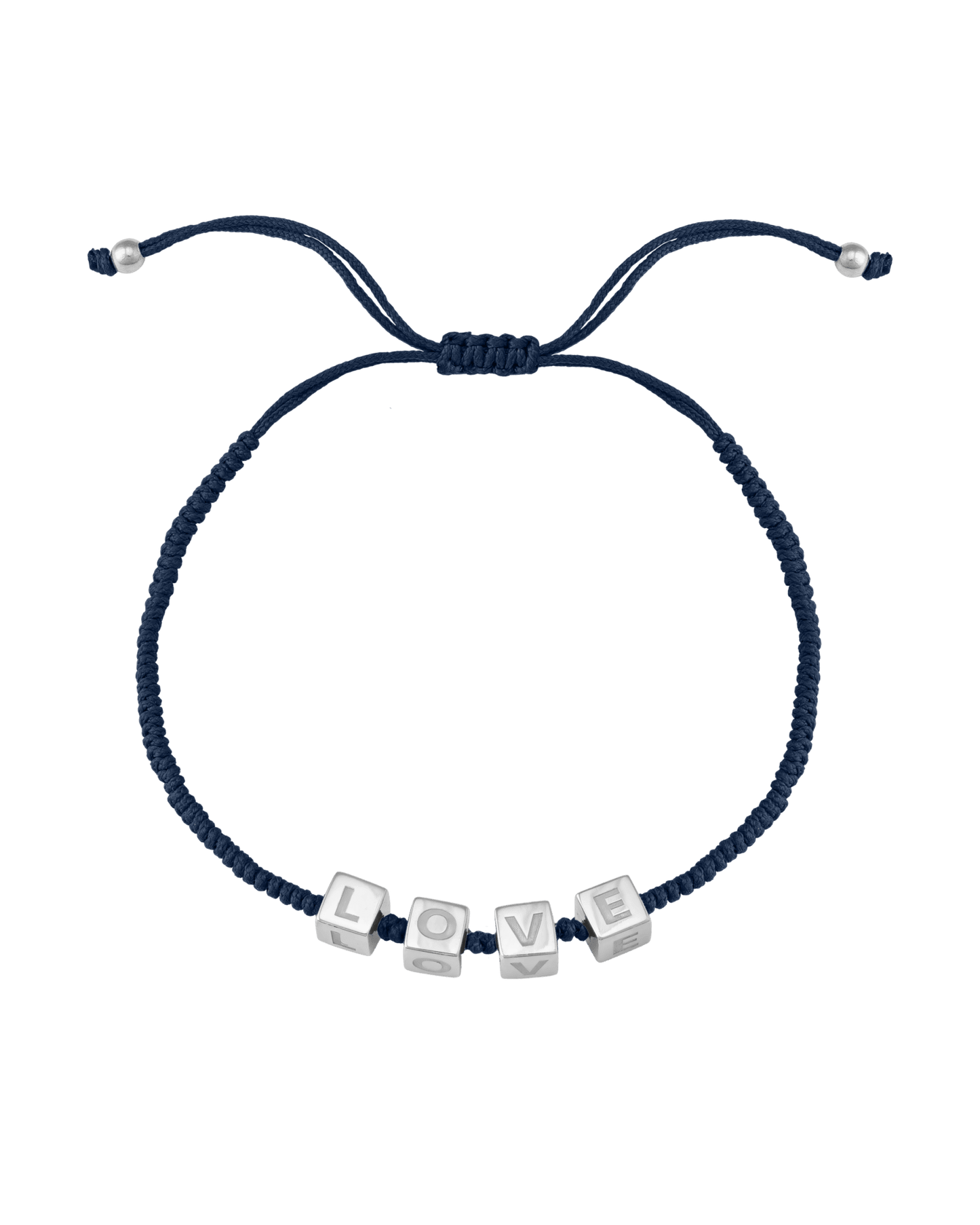 Alpha Block Bracelet - 925 Sterling Silver Bracelets magal-dev Navy Blue 1