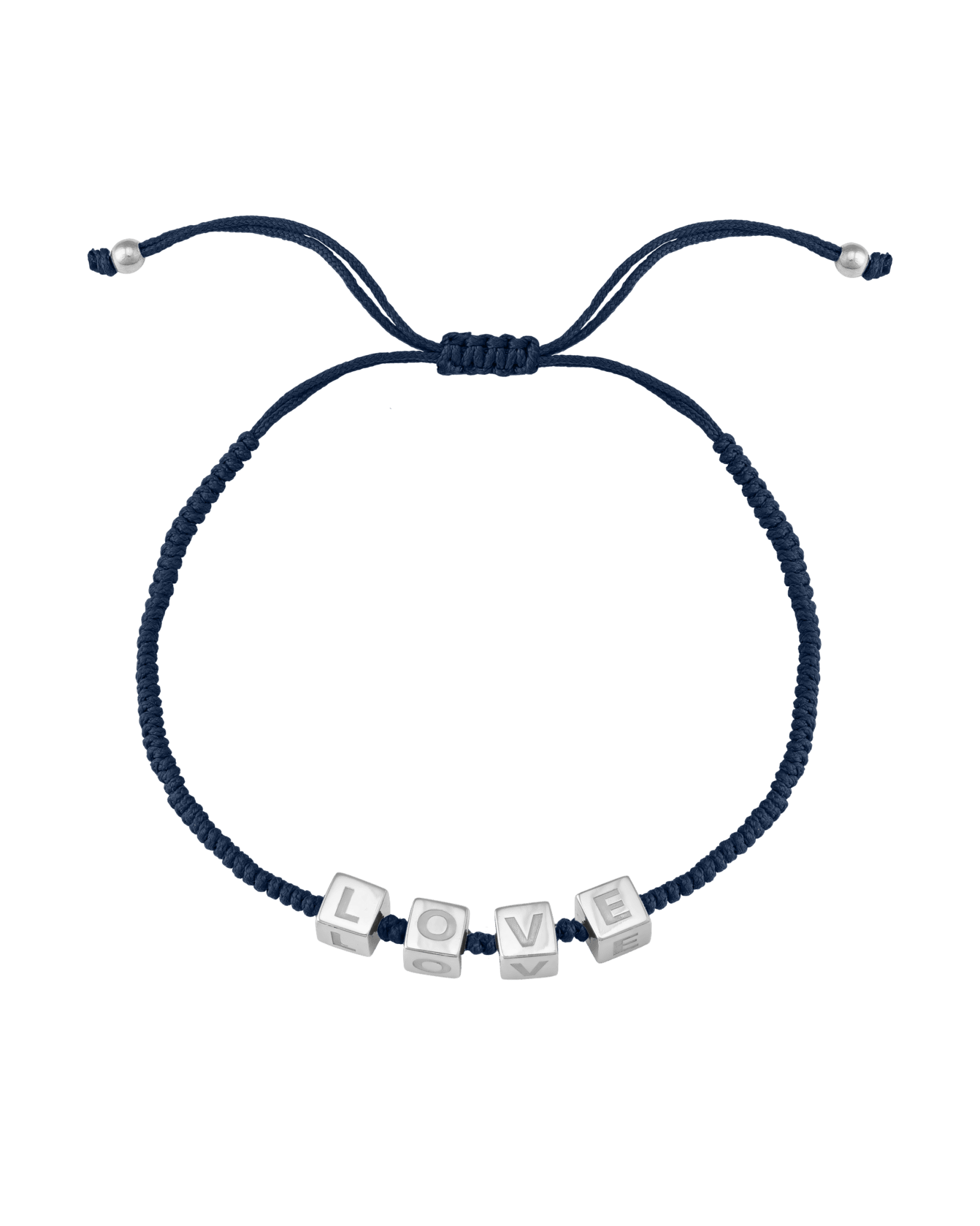 Alpha Block Bracelet - 925 Sterling Silver Bracelets magal-dev Navy Blue 1