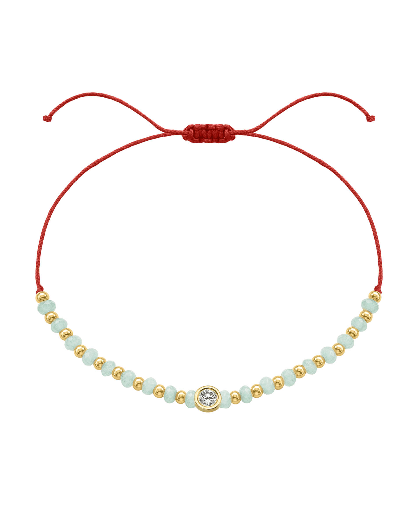Apatite Gemstone String of Love Bracelet for Inspiration - 14K Yellow Gold Bracelets 14K Solid Gold Red Large: 0.1ct