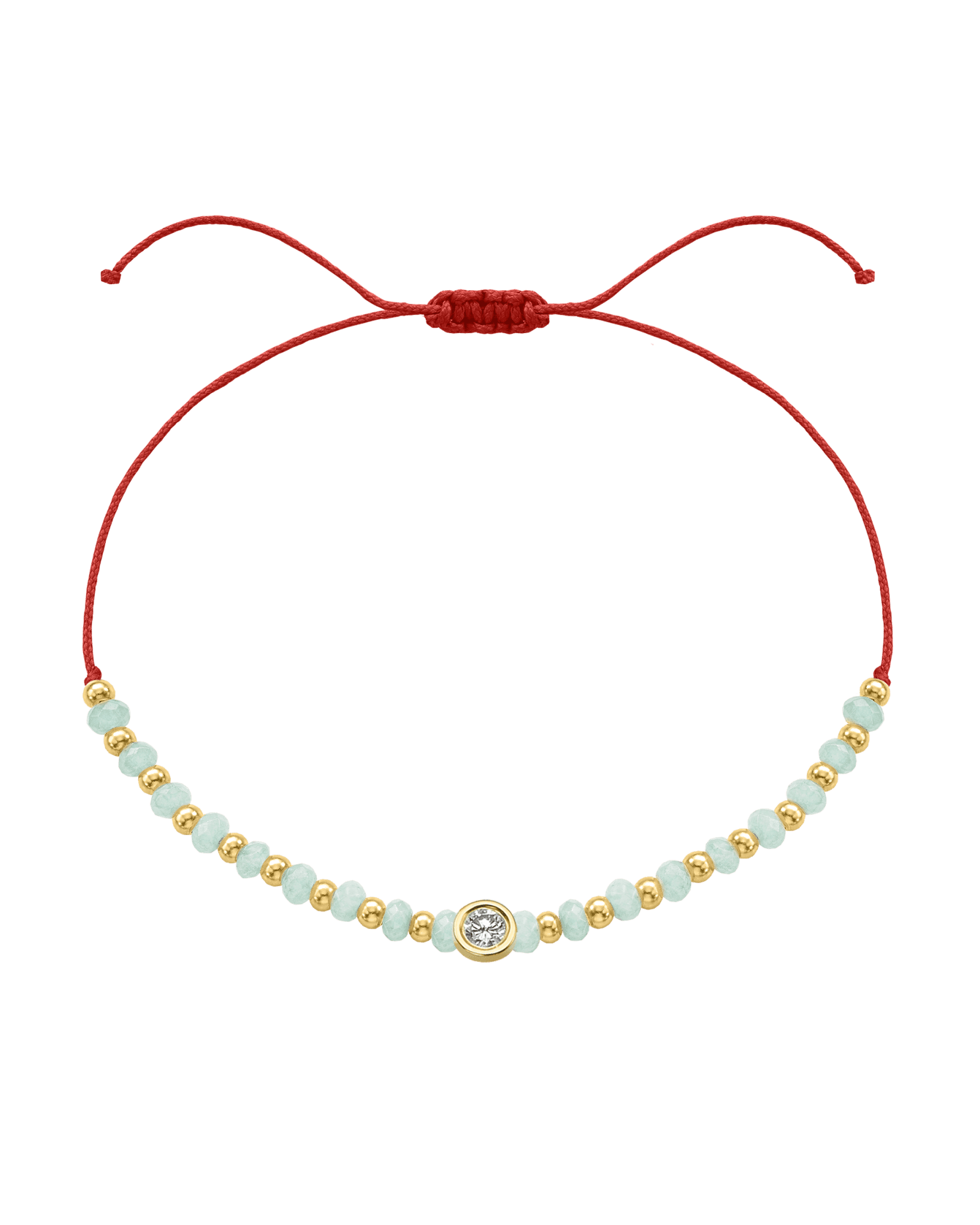 Apatite Gemstone String of Love Bracelet for Inspiration - 14K Yellow Gold Bracelets 14K Solid Gold Red Large: 0.1ct