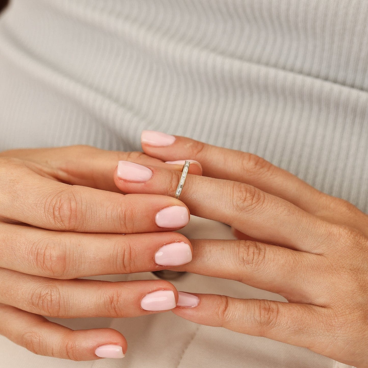 Baguette Eternity Ring - 14K Rose Gold Rings 14K Solid Gold