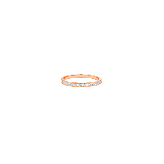 Baguette Eternity Ring - 14K Rose Gold Rings 14K Solid Gold US 4