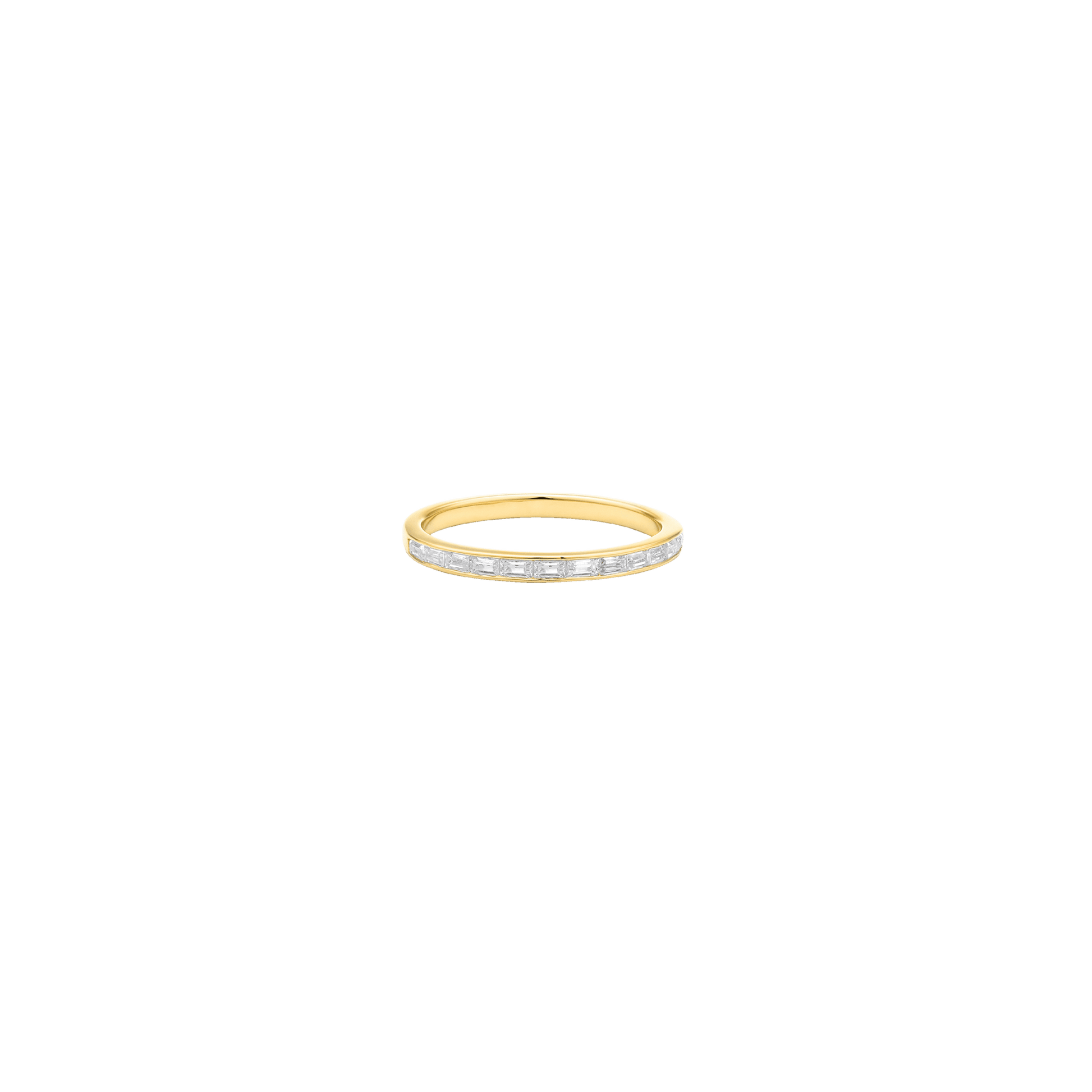 Baguette Eternity Ring - 14K Yellow Gold Rings 14K Solid Gold US 4