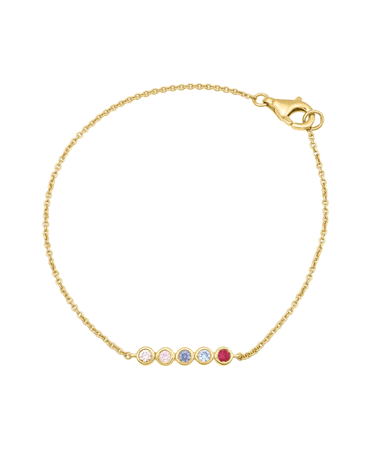 Bauble Birthstone Bracelet - 14K Yellow Gold Bracelets magal-dev 1 Birthstone 6"