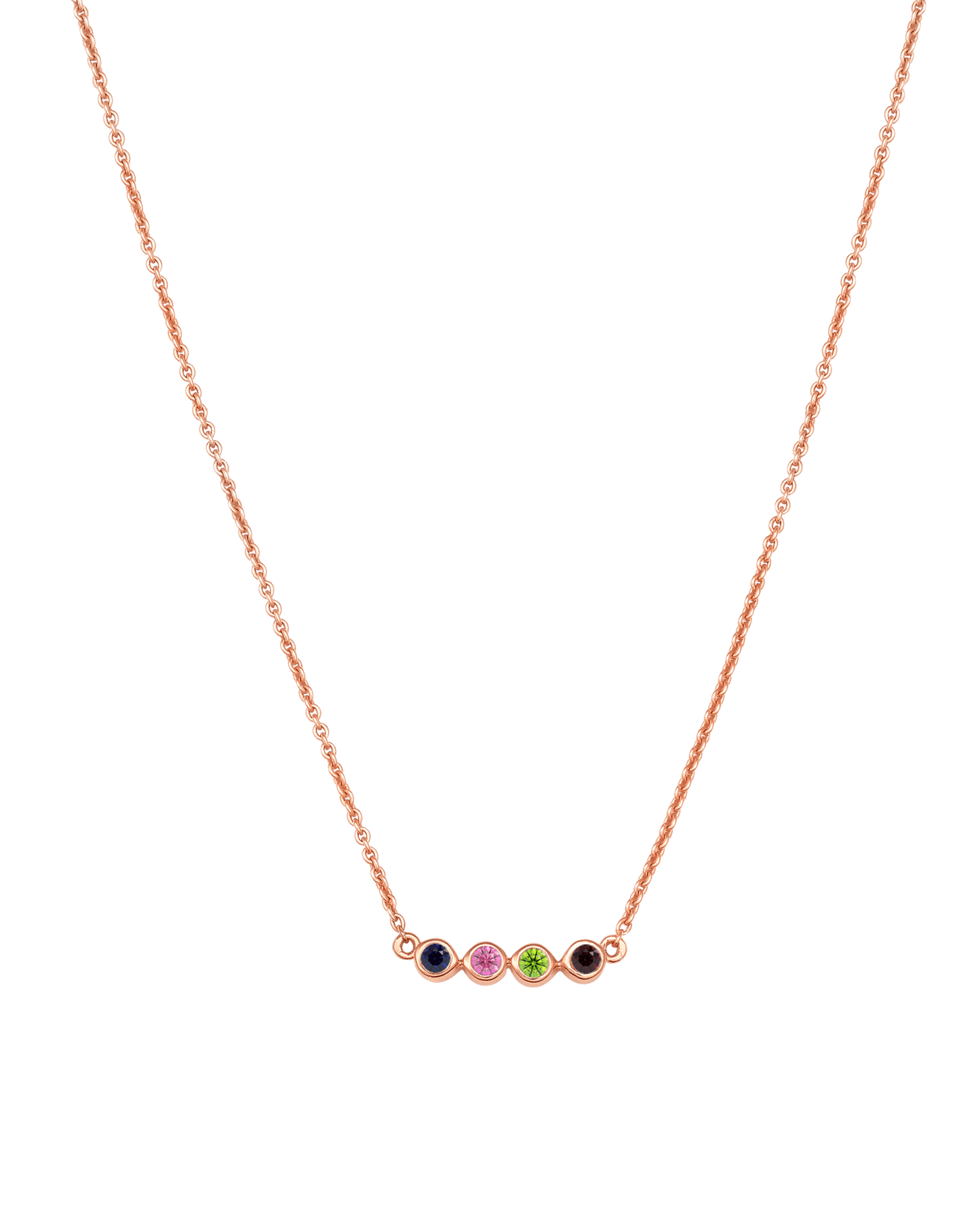 Bauble Birthstone Necklace - 18K Rose Vermeil Necklaces Gold Vermeil 4 Birthstones Small - 16"