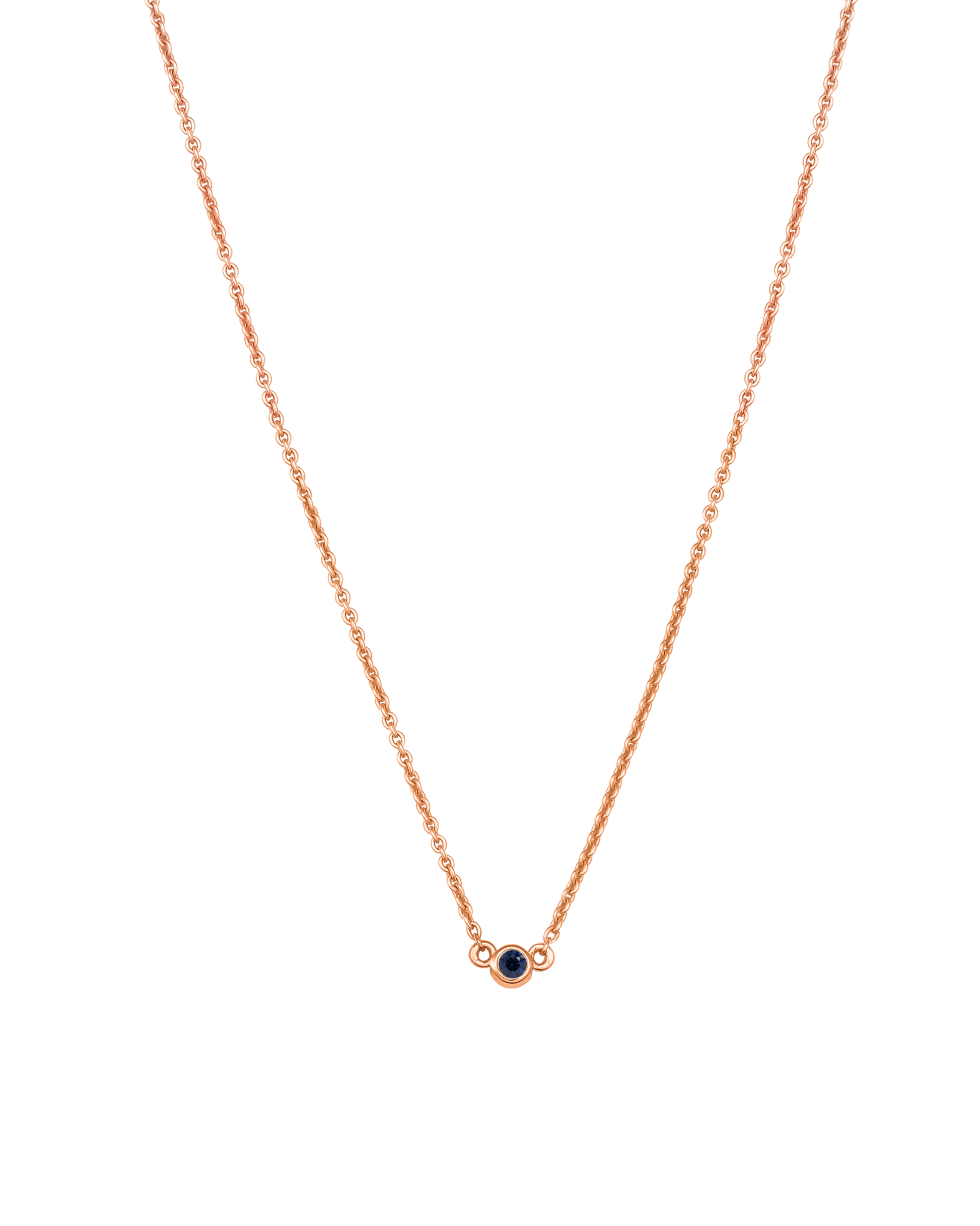 Bauble Birthstone Necklace - 18K Rose Vermeil Necklaces Gold Vermeil 1 Birthstone Small - 16"