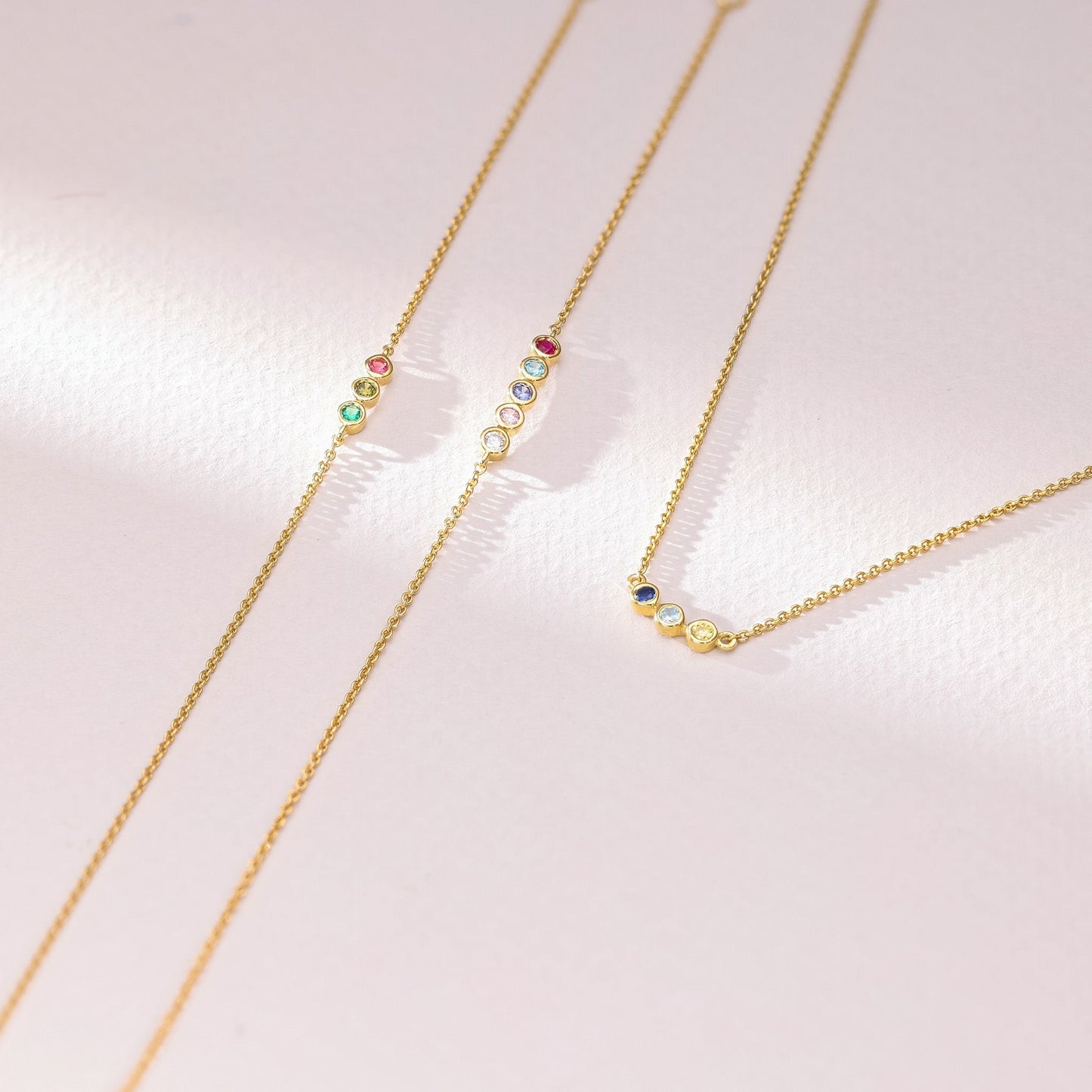 Bauble Birthstone Necklace - 18K Rose Vermeil Necklaces Gold Vermeil