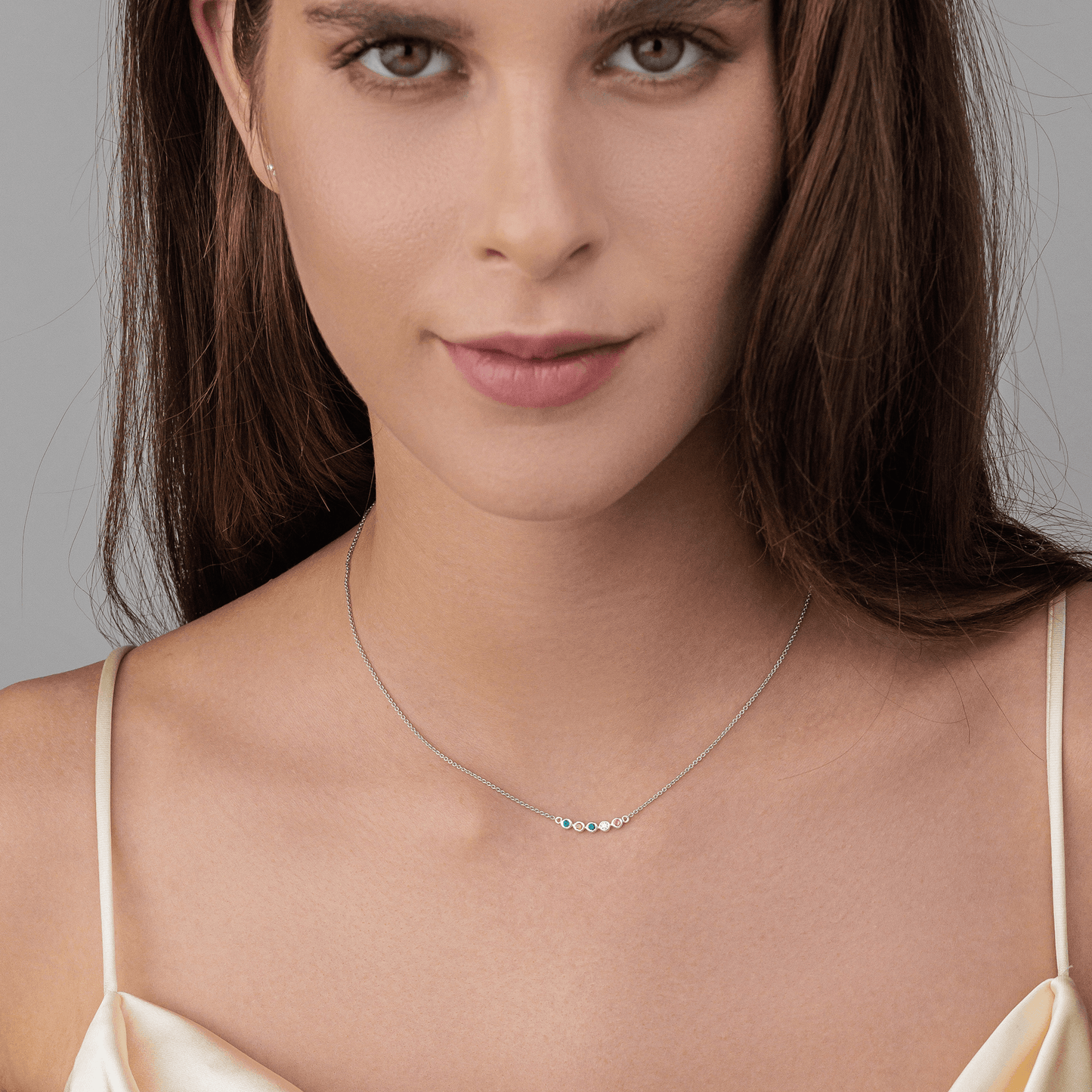 Bauble Birthstone Necklace - 925 Sterling Silver Necklaces 925 Silver