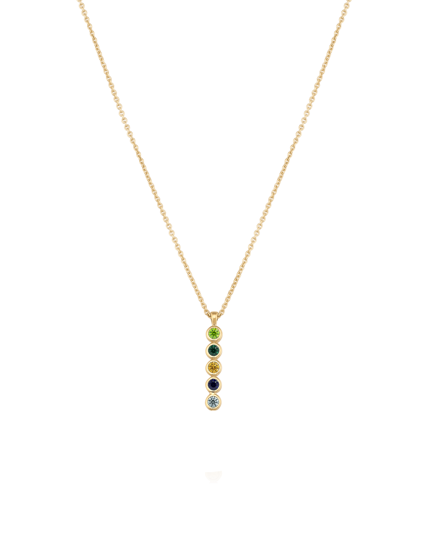 Birthstone Bar Chain Necklace - 18K Rose Vermeil Necklaces Gold Vermeil