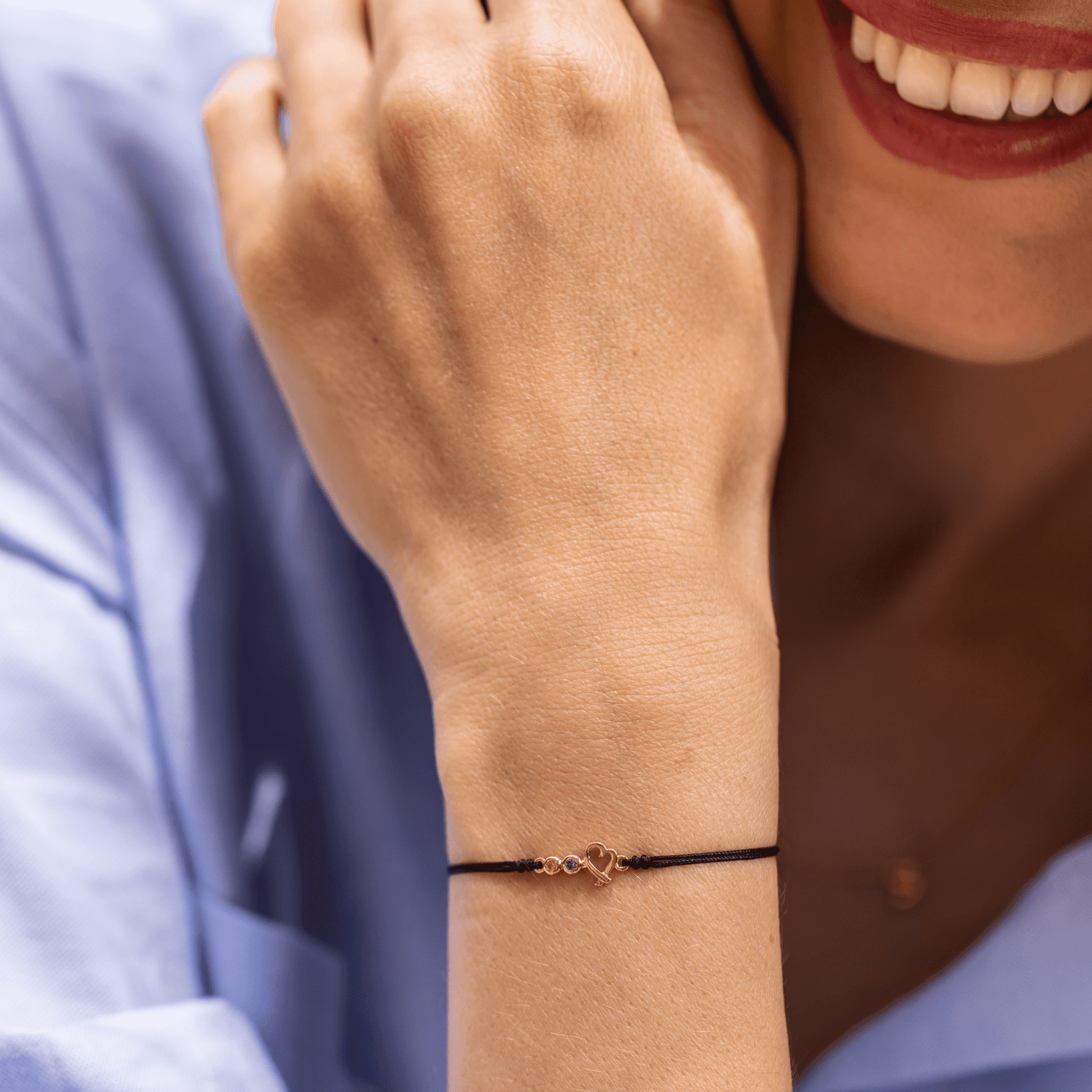 Birthstone Bar Heart Bracelet - 14K Yellow Gold Bracelets 14K Solid Gold