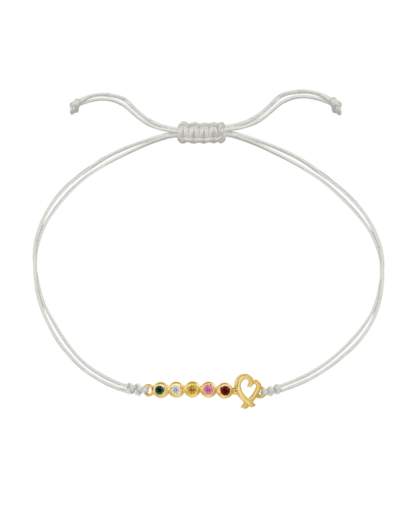Birthstone Bar Heart Bracelet - 14K Yellow Gold Bracelets 14K Solid Gold Pearl 2