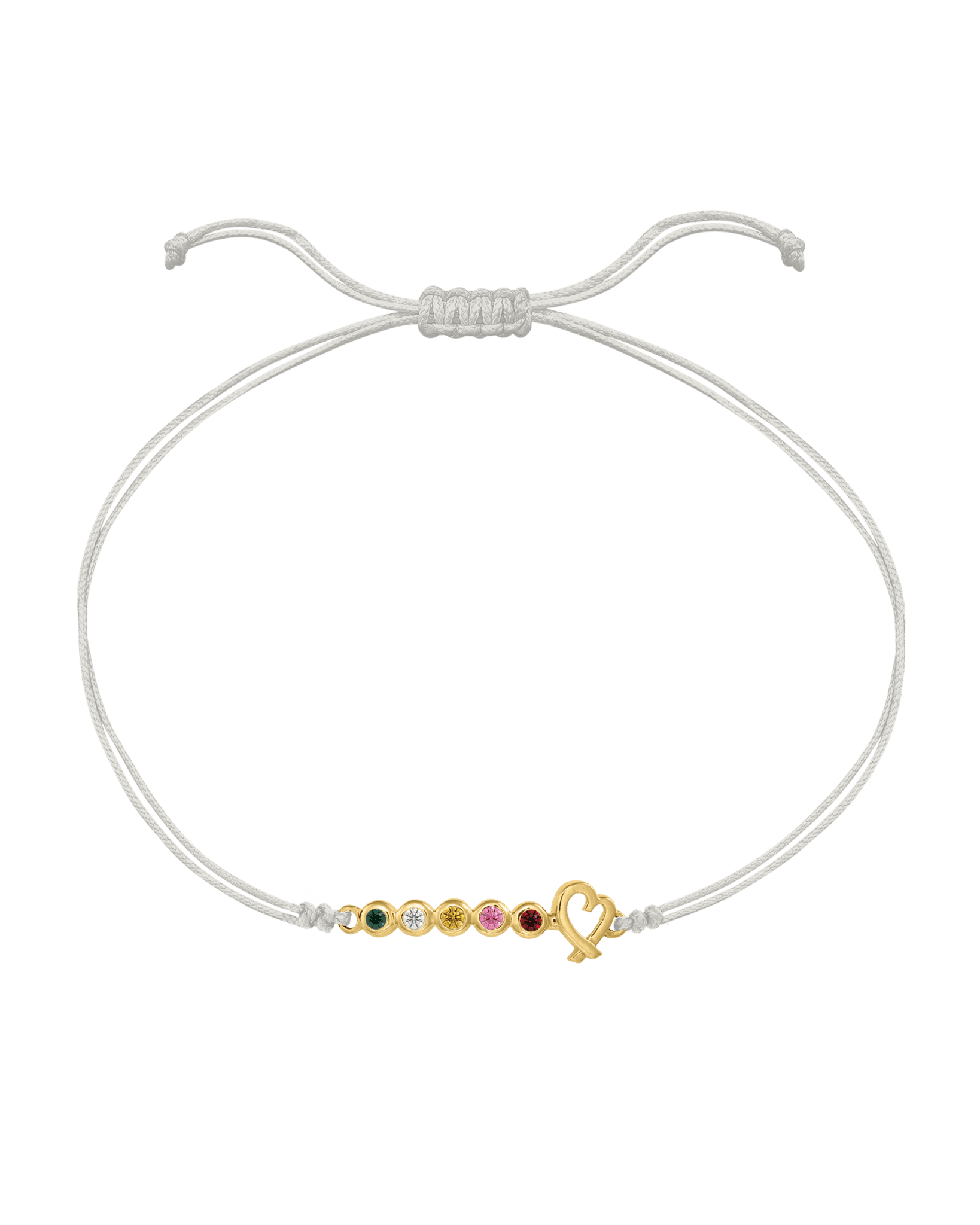 Birthstone Bar Heart Bracelet - 14K Yellow Gold Bracelets 14K Solid Gold Pearl 2