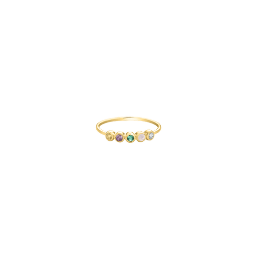 Birthstone Bar Ring - 18K Gold Vermeil Rings magal-dev 2 Birthstones US 4
