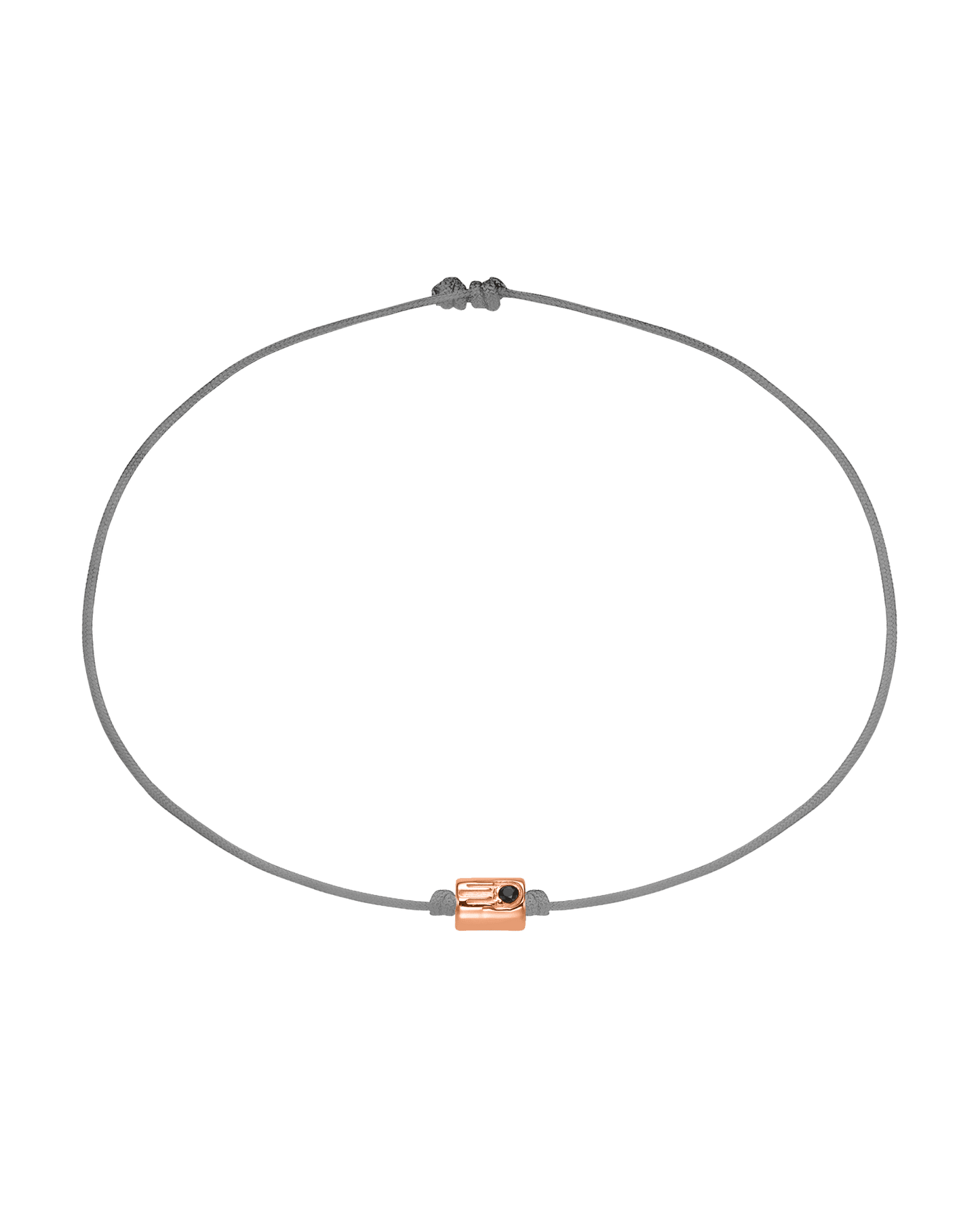 Black Diamond Hamsa Bracelet - 14K Rose Gold Bracelets magal-dev Grey